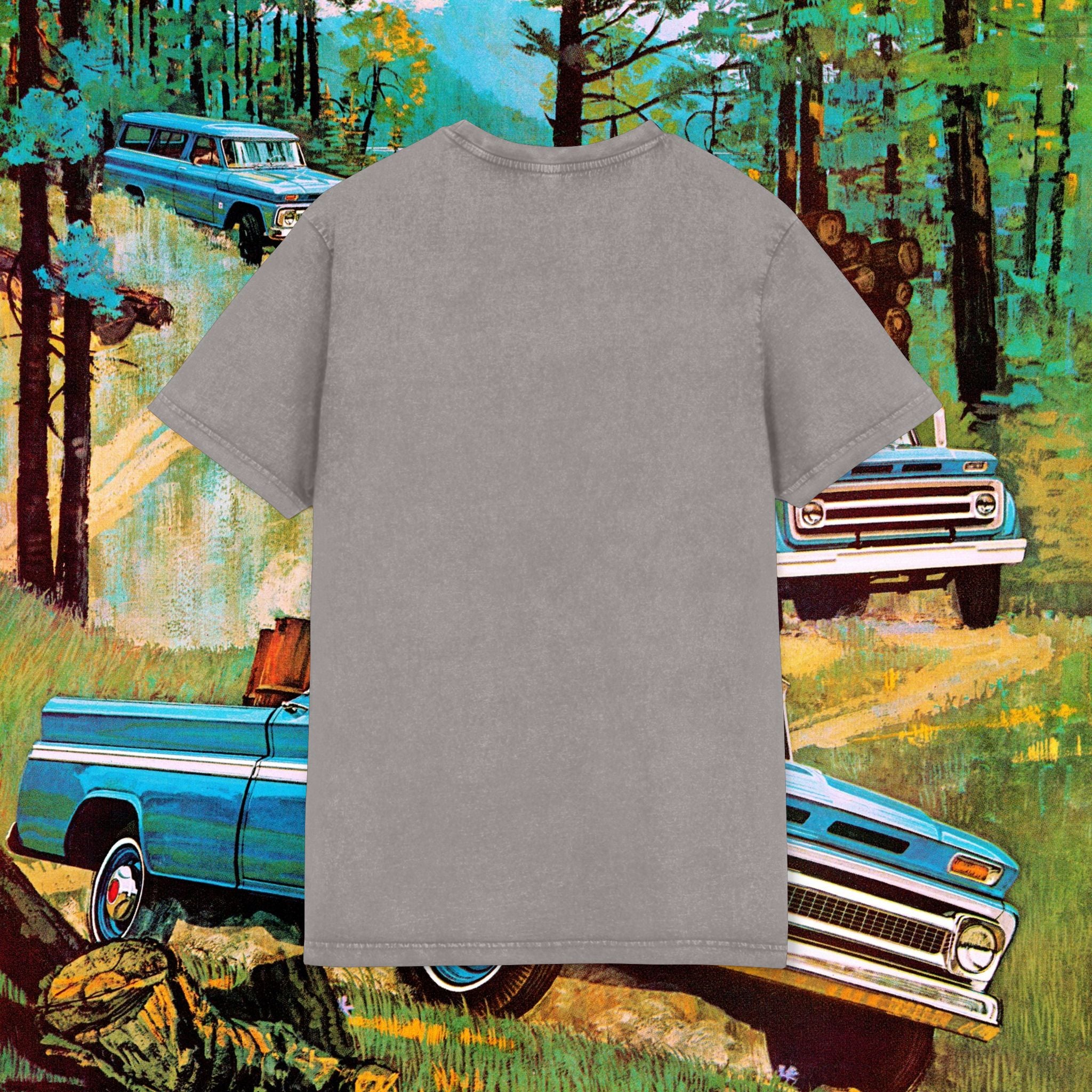 EU Vintage-Inspired Acid Washed Tee, Perfect for Casual Outings, Beach Days, Music Festivals, Gifts for Any Occasion, Retro Vibe