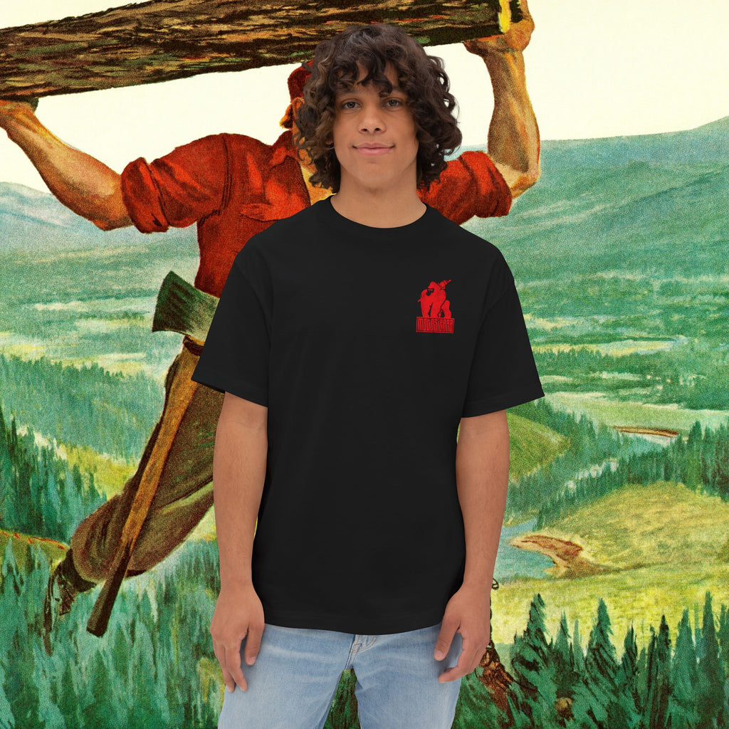 Skilled Labor Red Unisex Oversized Boxy Tee