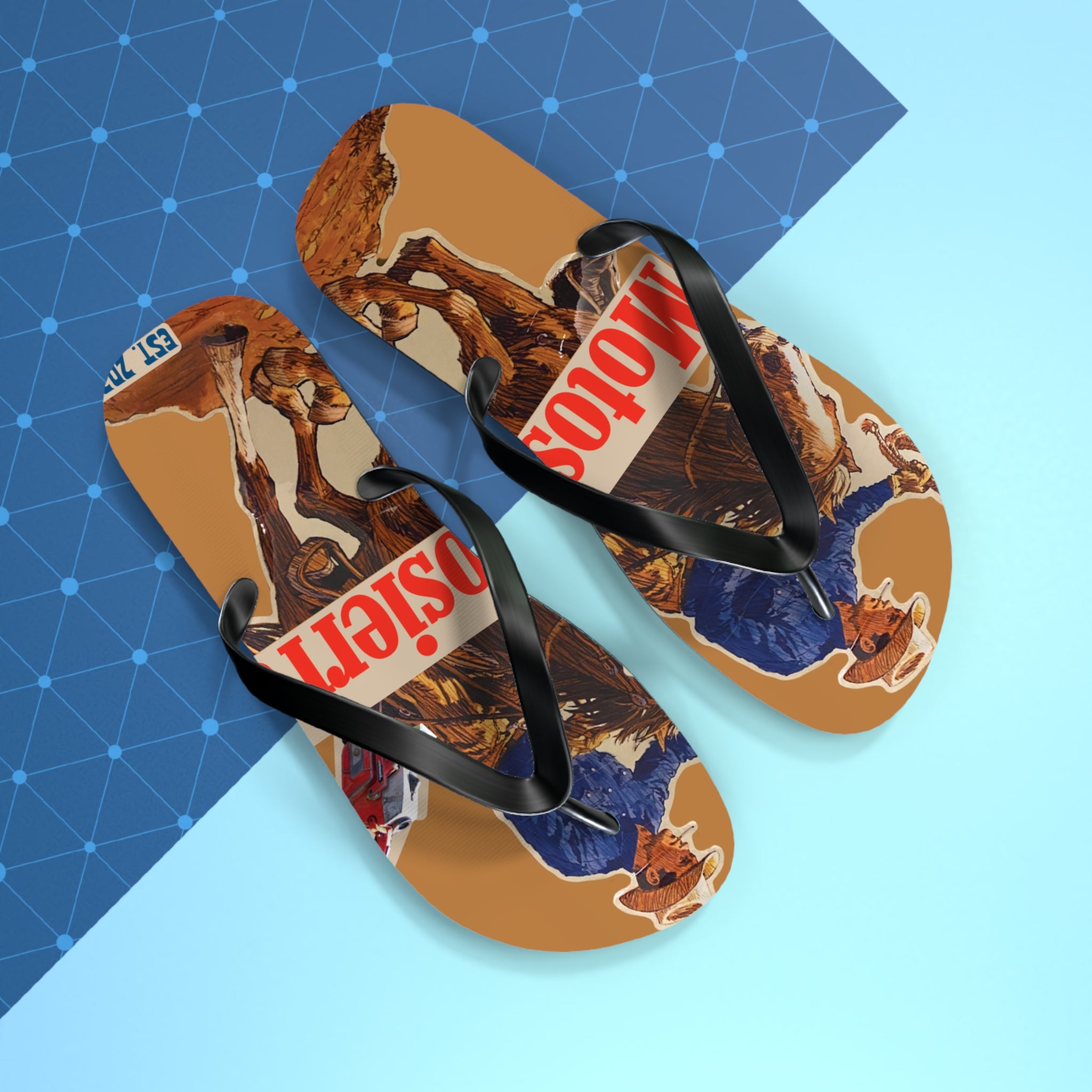 Moto Man Red Bag Flops