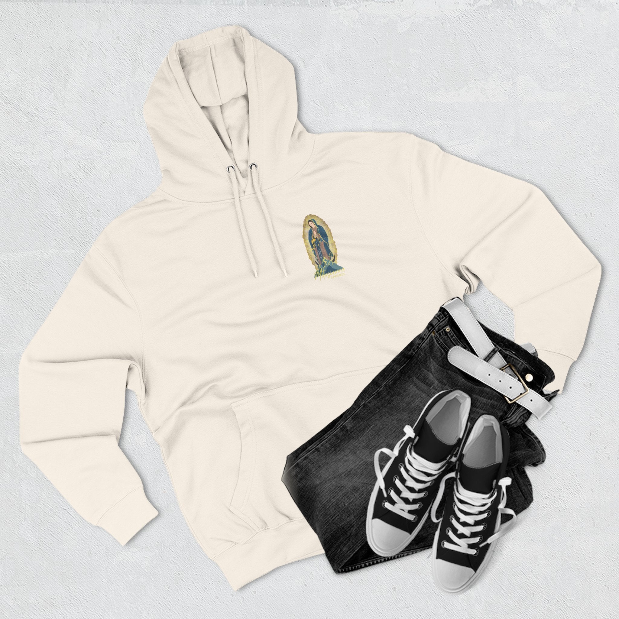Guadalupe Three-Panel Fleece Hoodie