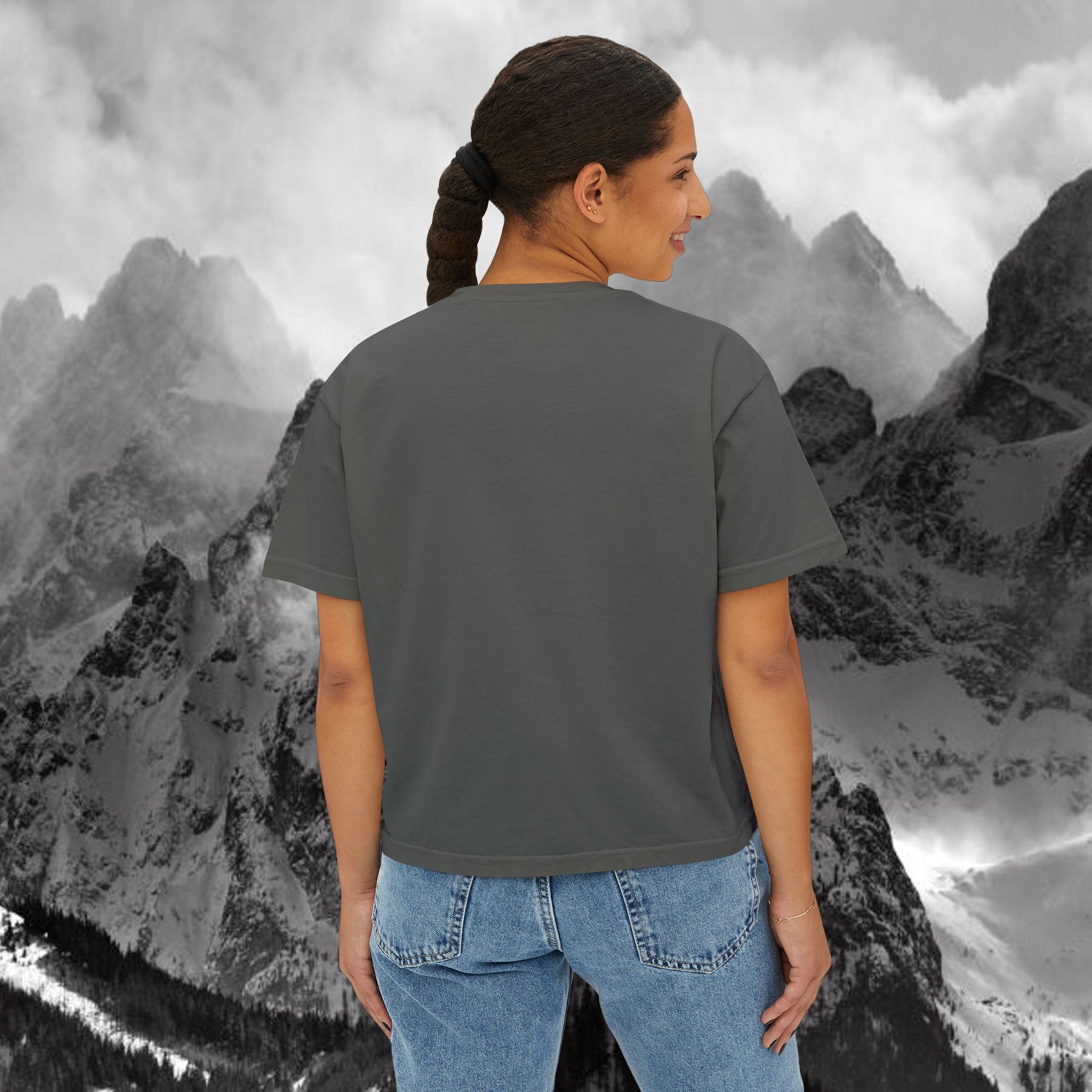 Aberdeen Vintage-Style Boxy Tee, Perfect for Outdoor Enthusiasts, Relaxed Fit Top