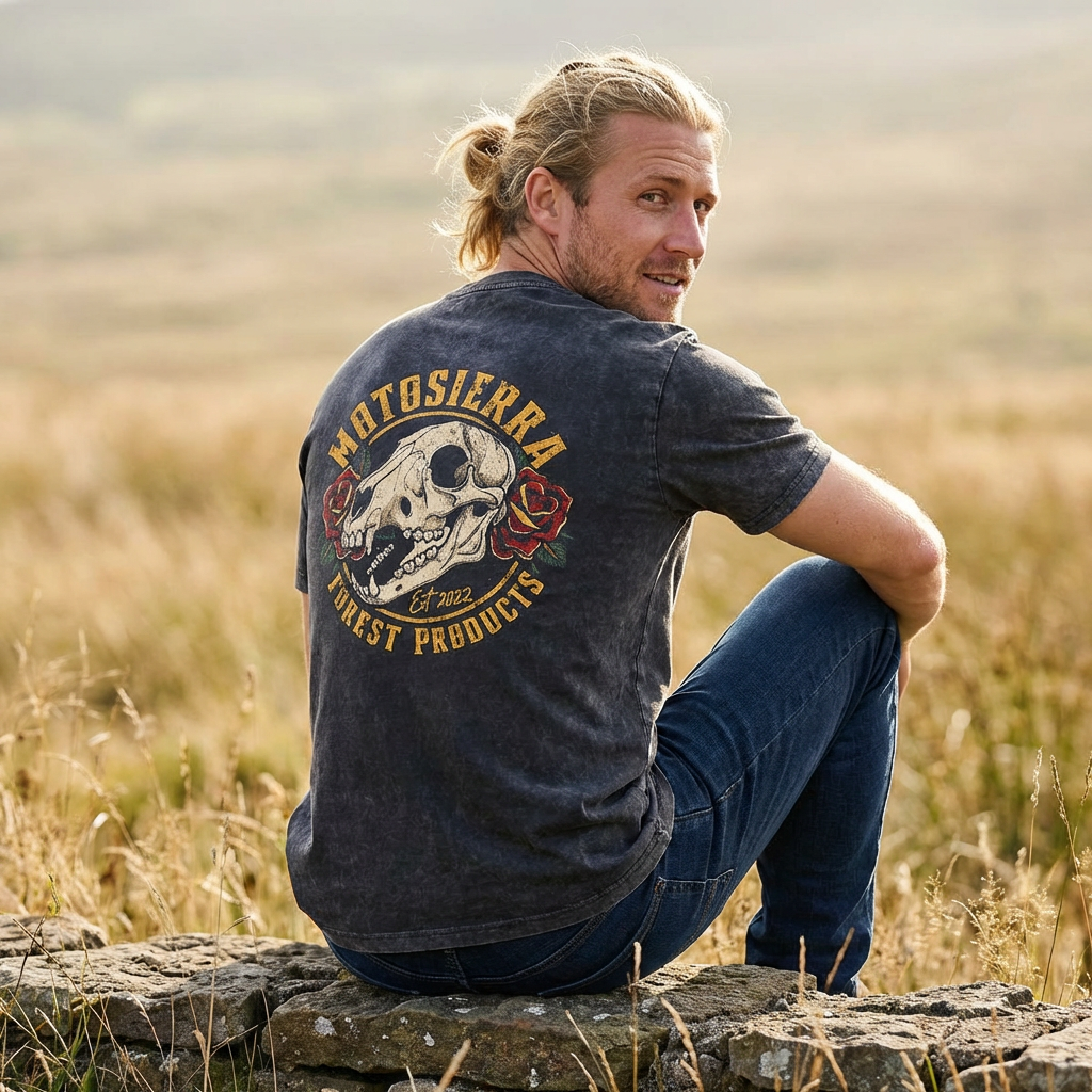 Bear Skull Vintage Crewneck Tee