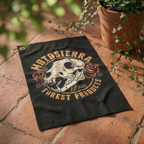 Bear Skull Golf Towel