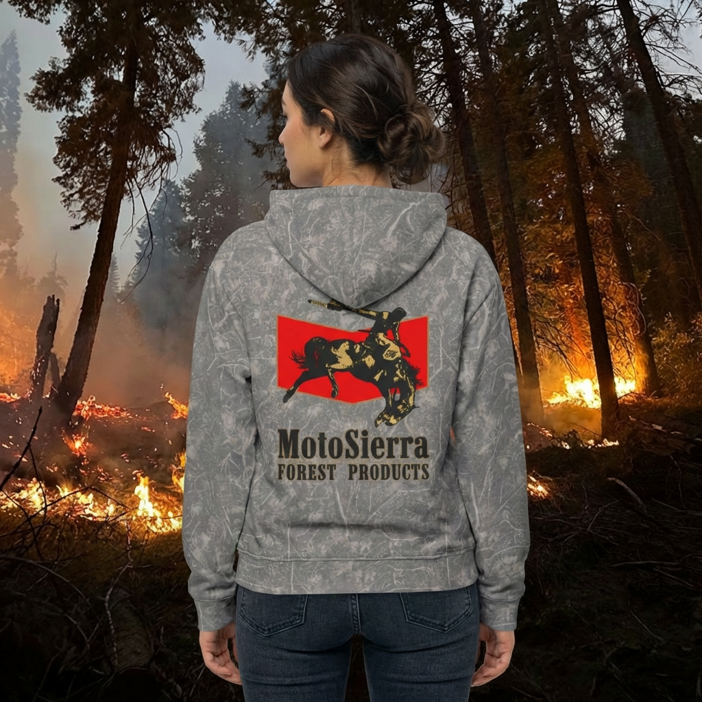 Classic Moto Cowboy Logo Deadwood Unisex Heavyweight Hooded Sweatshirt