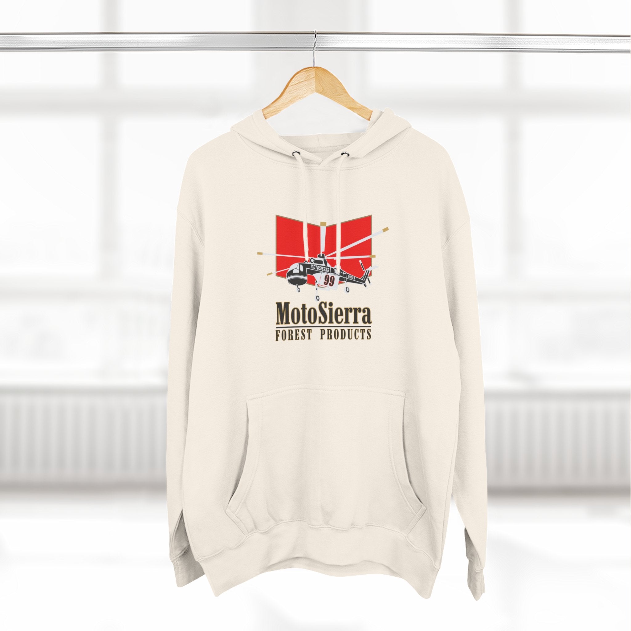 Crane Three-Panel Fleece Hoodie