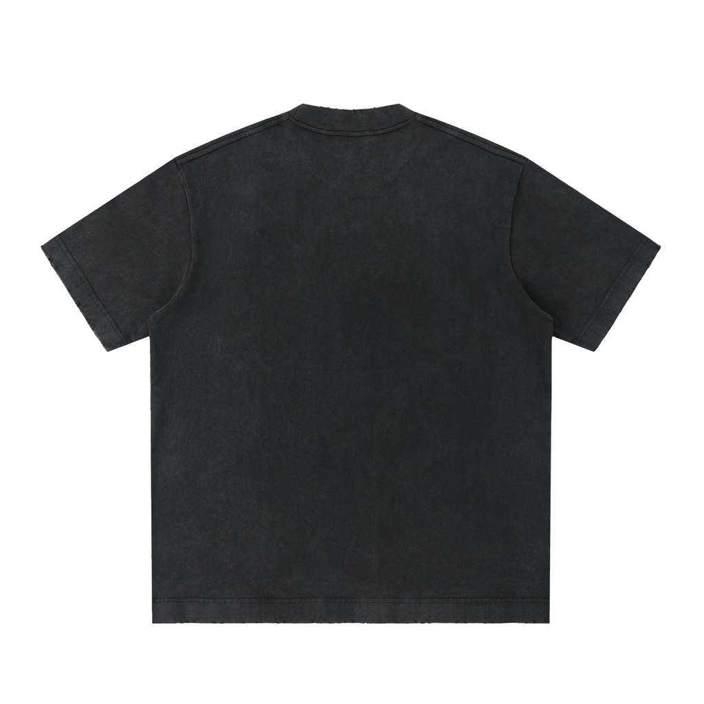 Tree Skull Heavyweight Vintage Washed Frayed T-Shirt