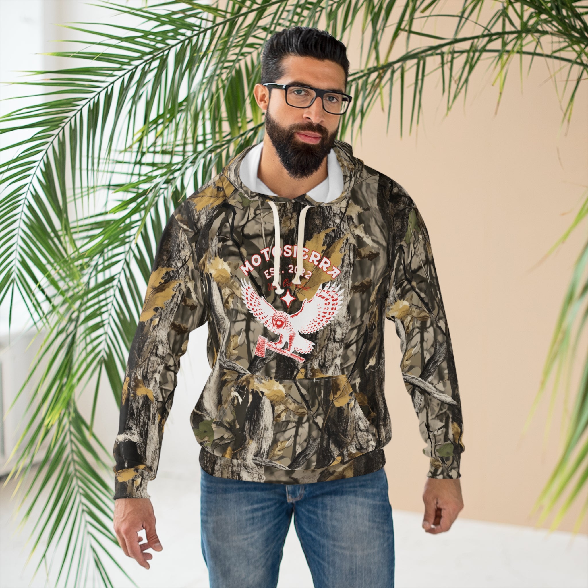 Tree Camo Pullover Hoodie, Outdoor Gear, Casual Style, Gifts for Him/Her