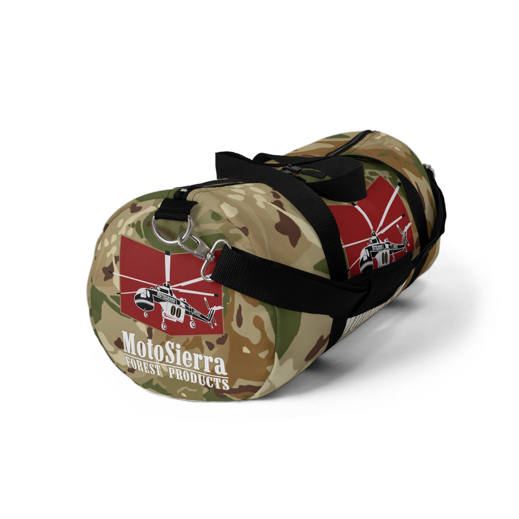 High Desert Camo Crane Logo Motosierra Adventure Duffel Bag - Perfect for Gym, Travel, Outdoor Activities, Weekend Getaway, Gifts