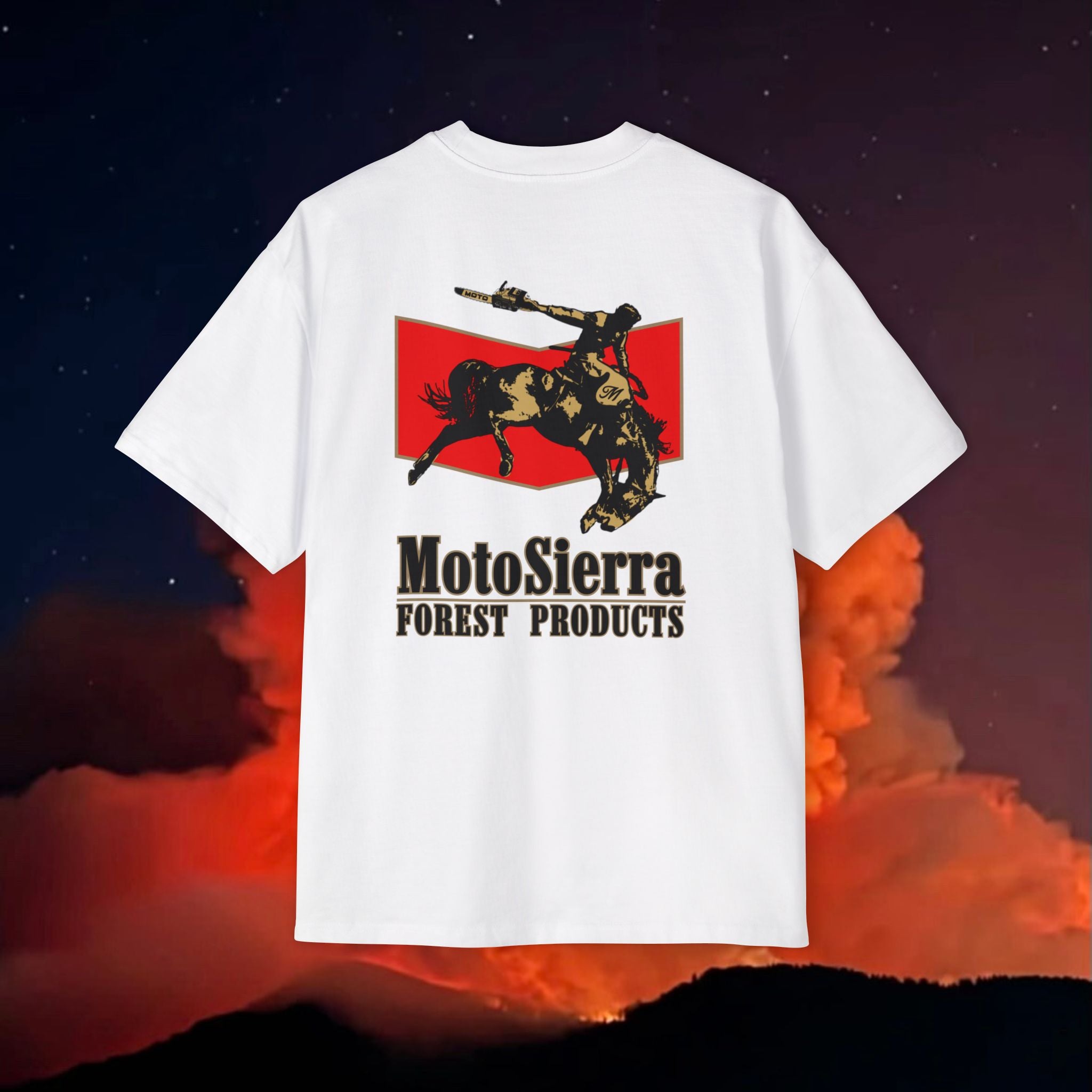U.S. Shipping Cowboy Logo Men's Heavy Oversized Tee