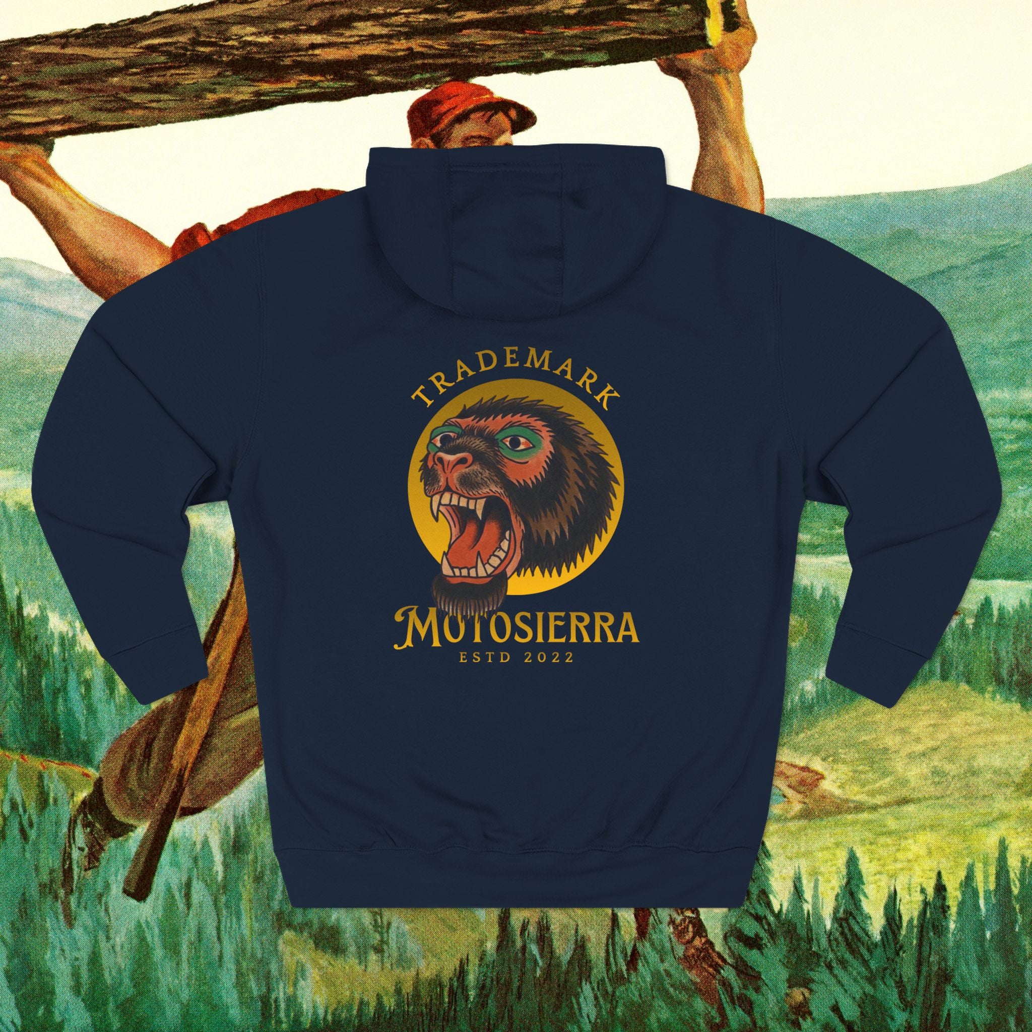 Sasquatch Three-Panel Fleece Hoodie