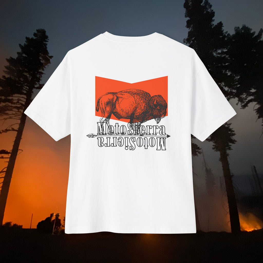 Orange Bison Logo Unisex Oversized Boxy Tee