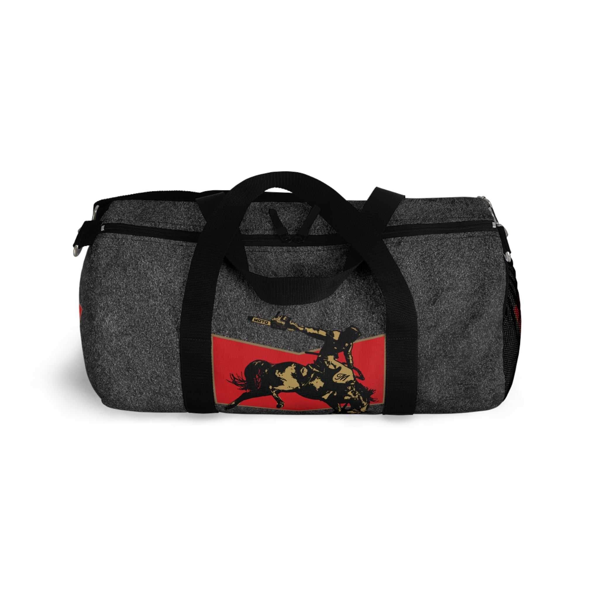 Space Dust Cowboy Logo Motosierra Adventure Duffel Bag - Perfect for Gym, Travel, Outdoor Activities, Weekend Getaway, Gifts