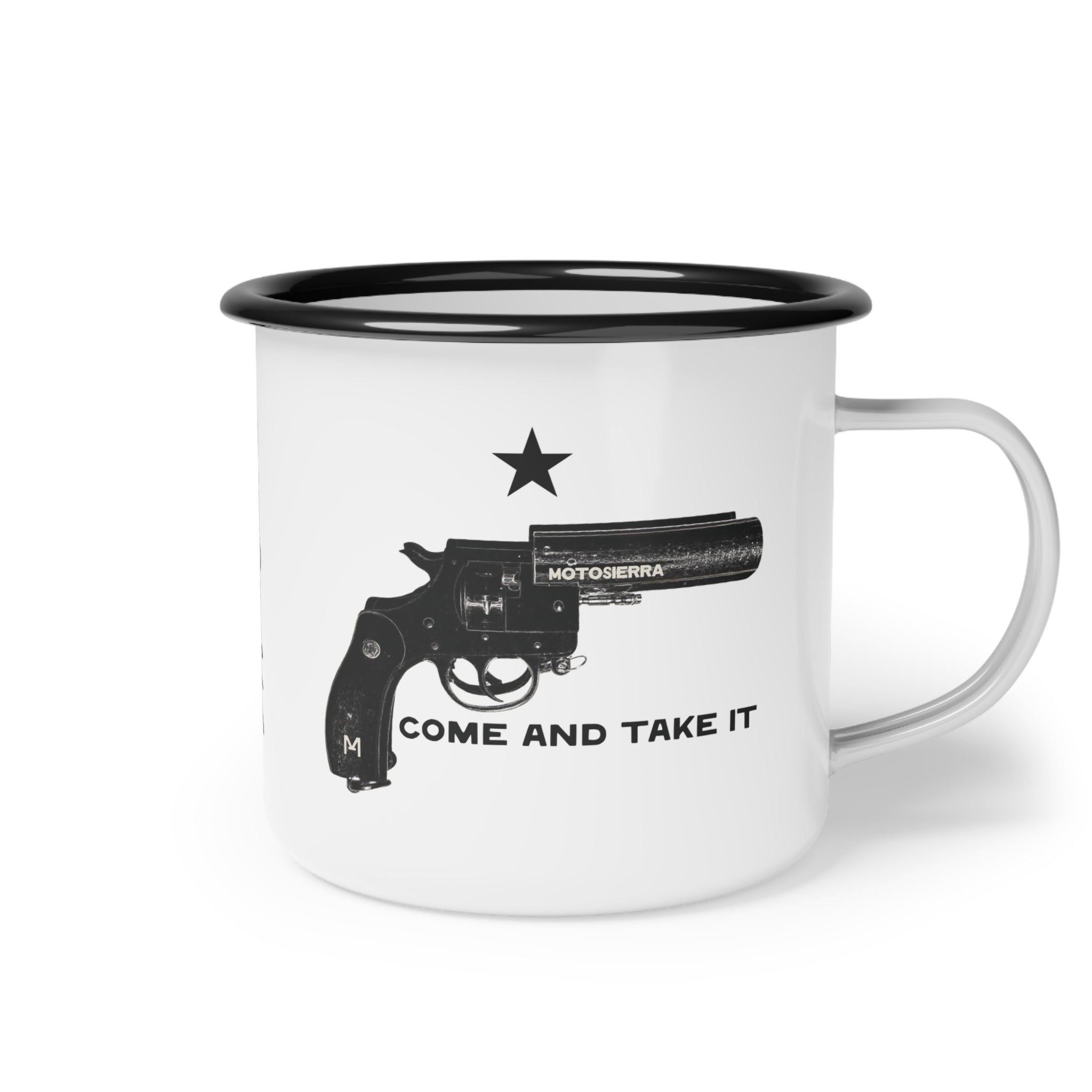Come And Take It Enamel Camp Cup