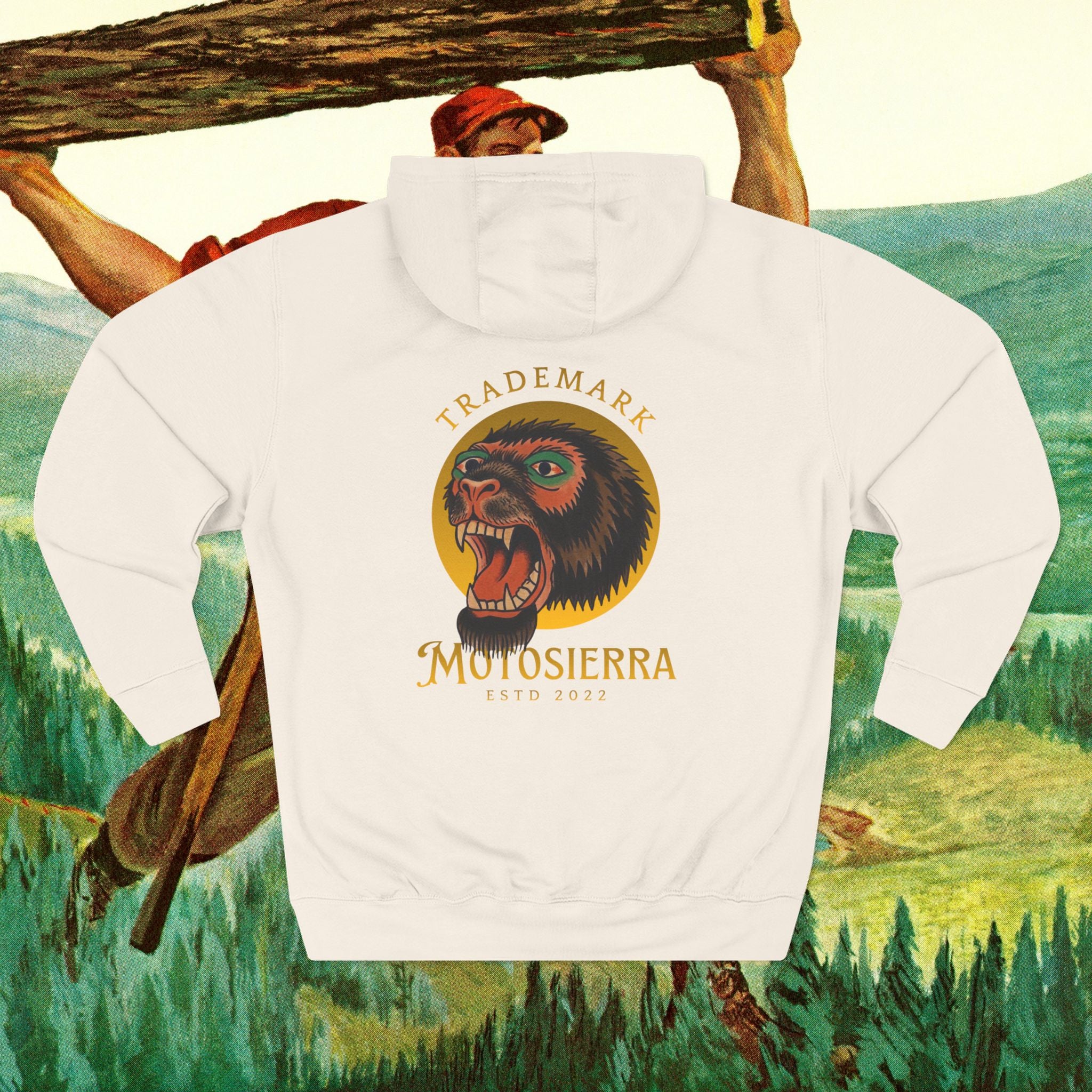 Sasquatch Three-Panel Fleece Hoodie
