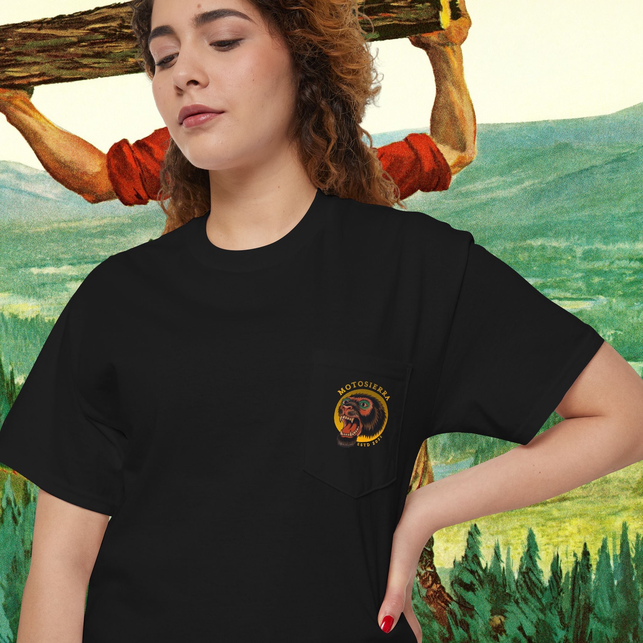 Sasquatch Unisex Heavy Cotton Pocket Tee