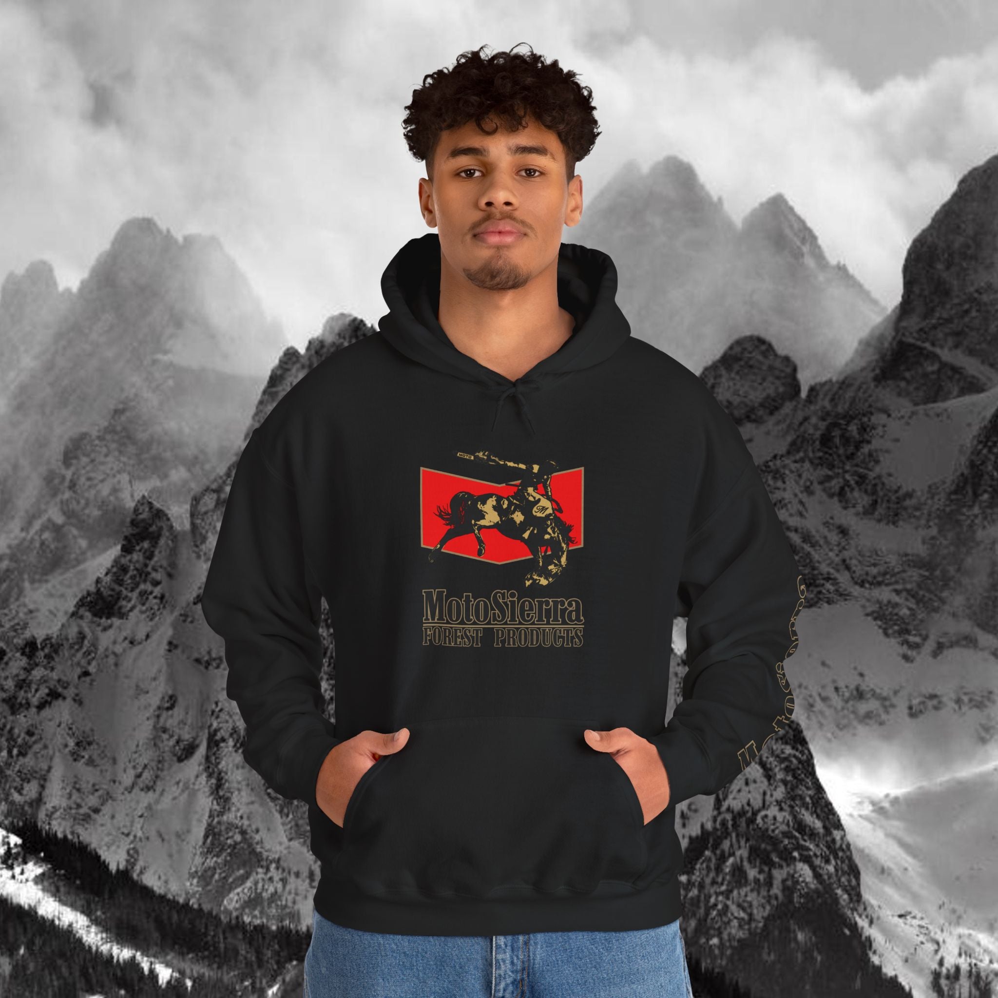 Moto Cowboy Heavy Blend Hoodie