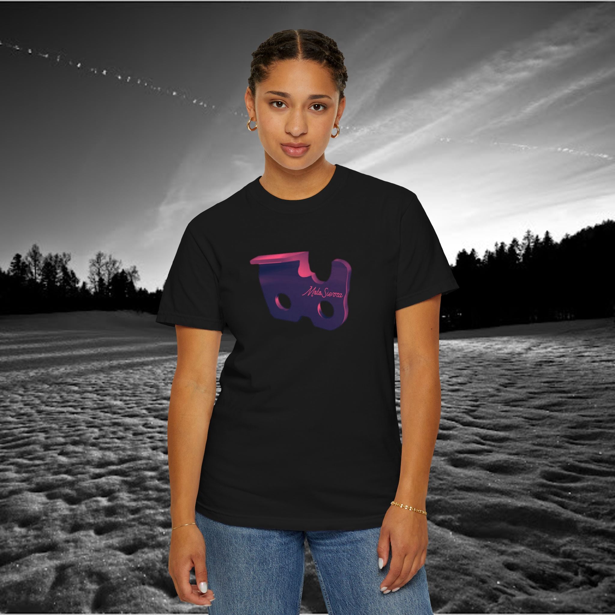 Cutter Garment-Dyed T-Shirt with Artistic Print, Casual Wear, Unique Gift, Streetwear, Graphic Tee, All-Occasion Style