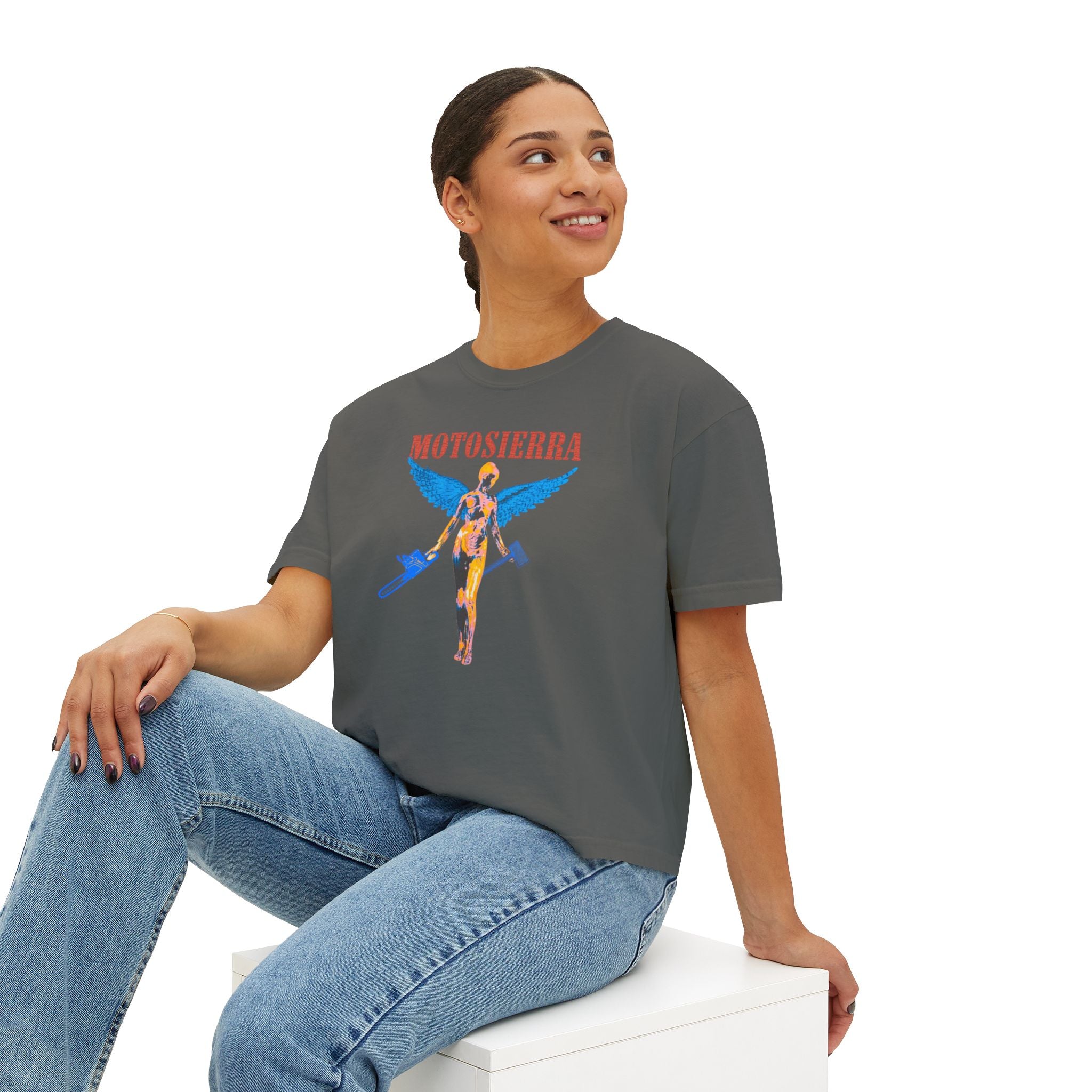 Aberdeen Vintage-Style Boxy Tee, Perfect for Outdoor Enthusiasts, Relaxed Fit Top