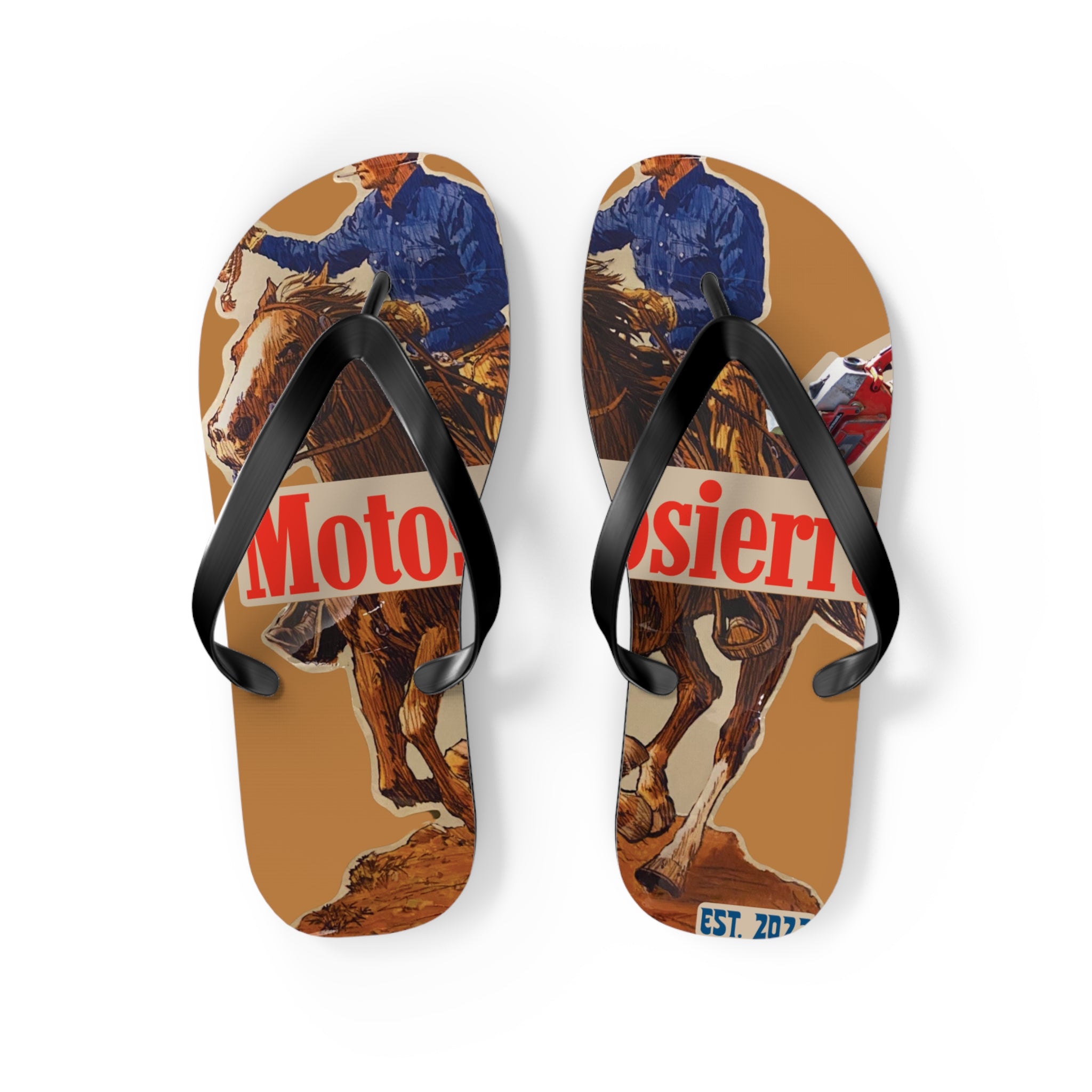 Moto Man Red Bag Flops