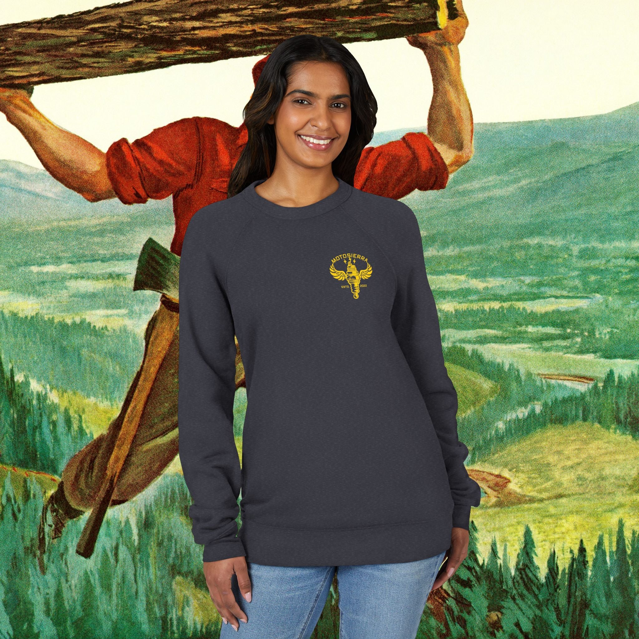 NGK Unisex Sponge Fleece Raglan Sweatshirt