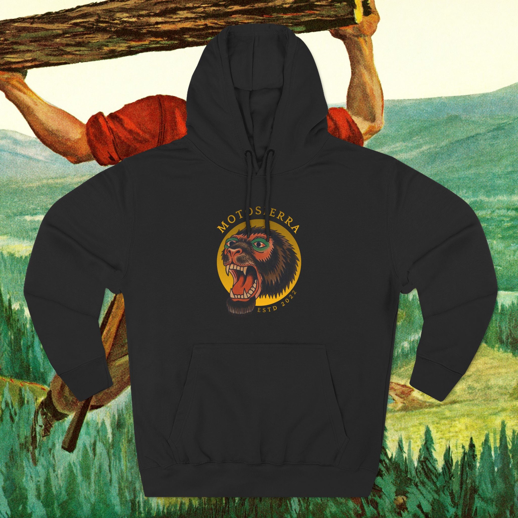 Sasquatch Three-Panel Fleece Hoodie