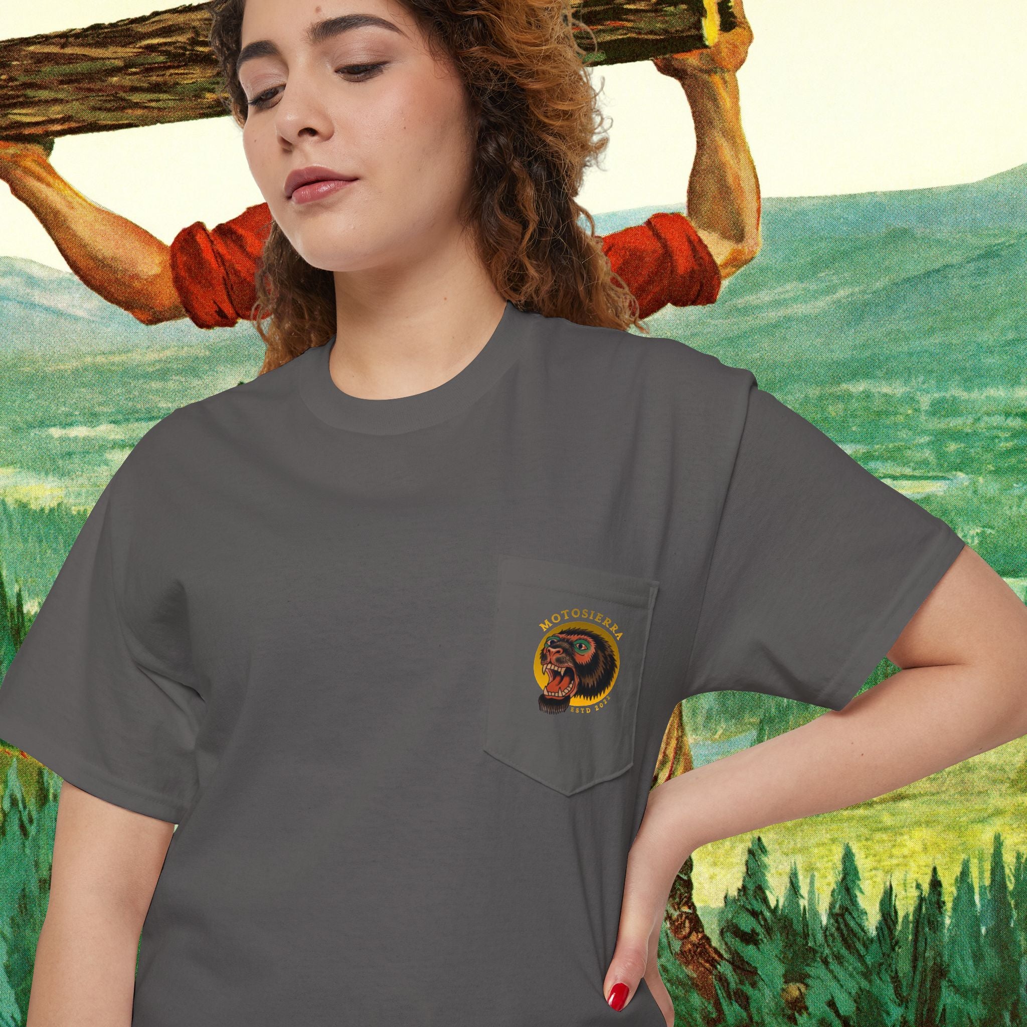 Sasquatch Unisex Heavy Cotton Pocket Tee