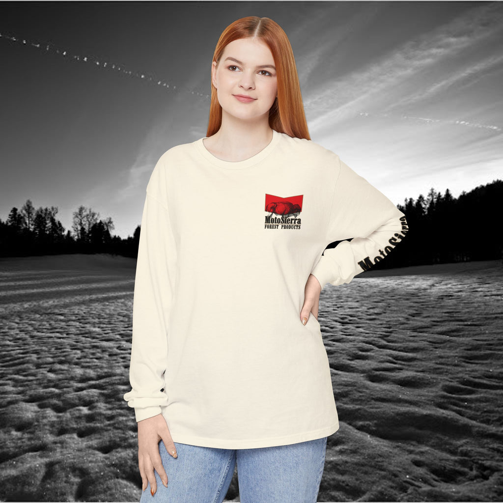 MotoSierra Forest Products Long Sleeve T-Shirt | Unisex Outdoor Apparel
