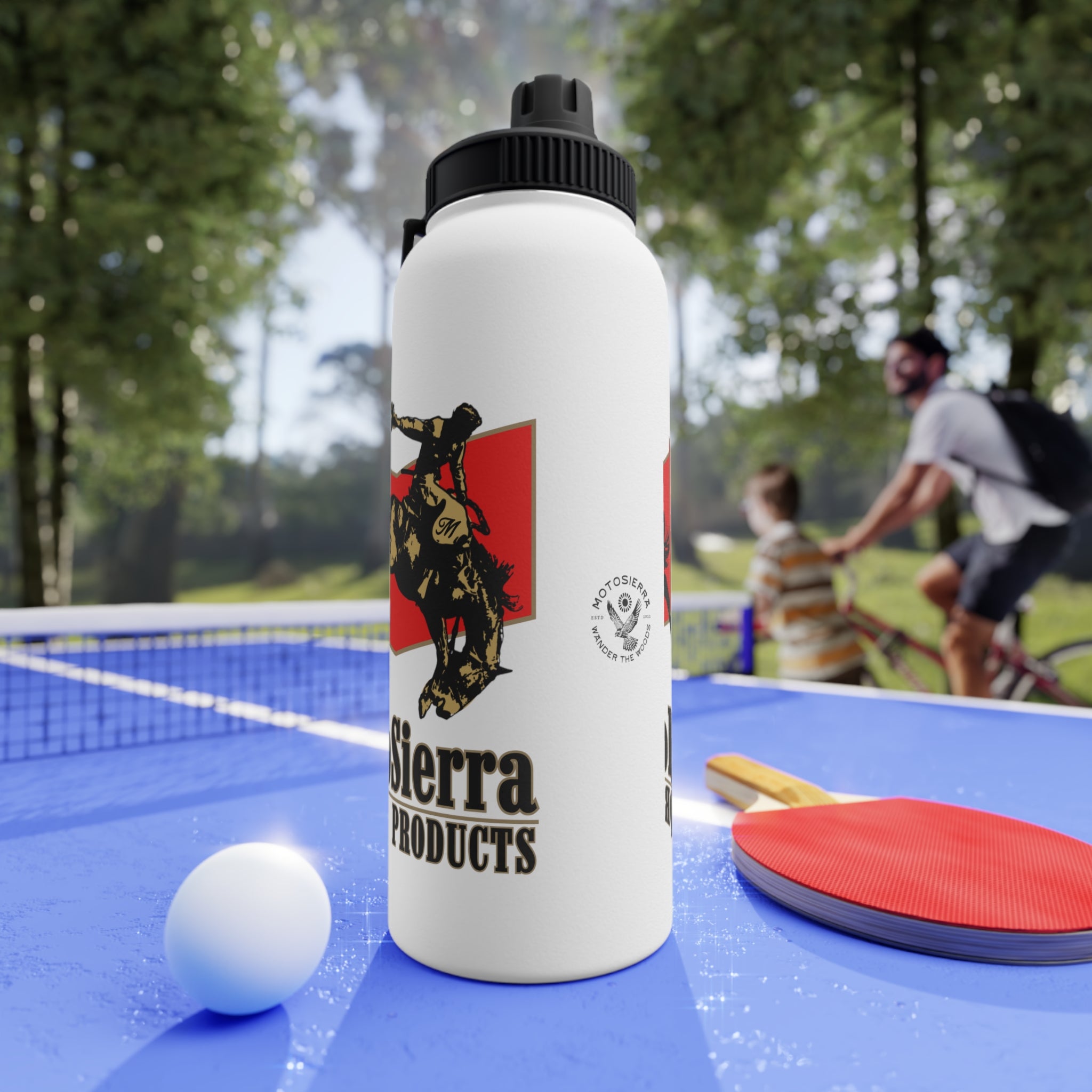 MotoSierra Stainless Steel Water Bottle, Sports Lid, Gym Hydration, Outdoor Adventure, Travel Companion,