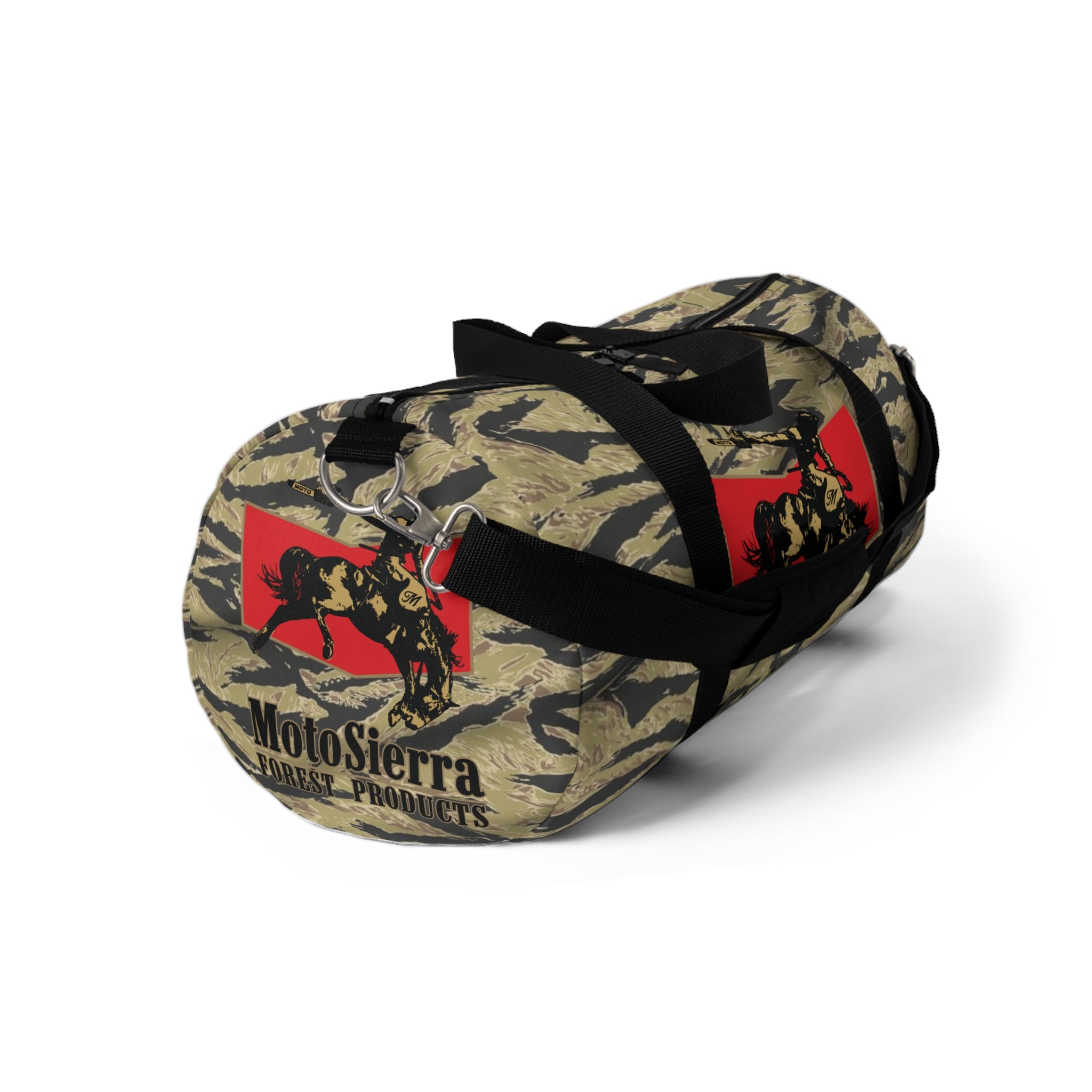 Gold Tiger Cowboy Logo Motosierra Adventure Duffel Bag
