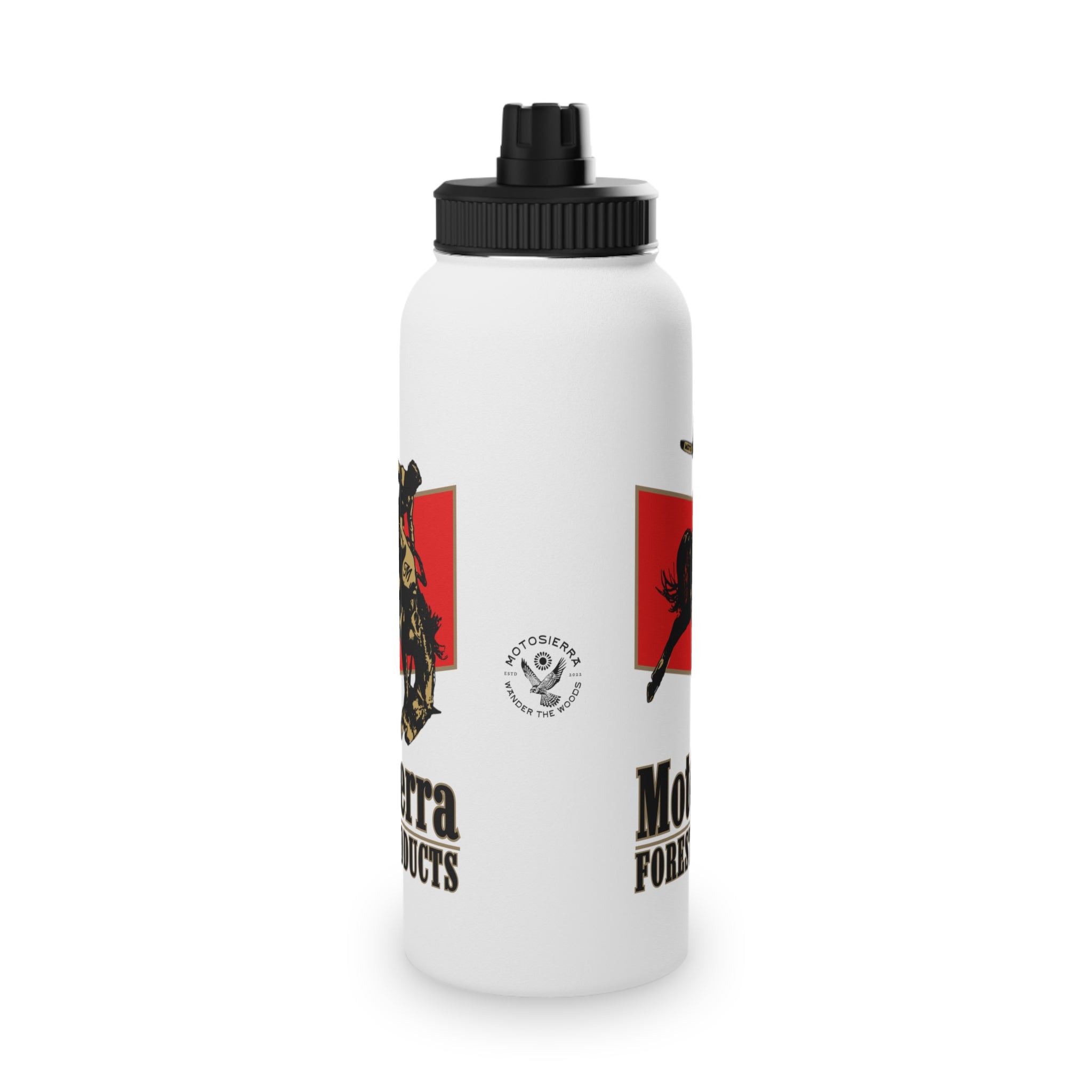 MotoSierra Stainless Steel Water Bottle, Sports Lid, Gym Hydration, Outdoor Adventure, Travel Companion,