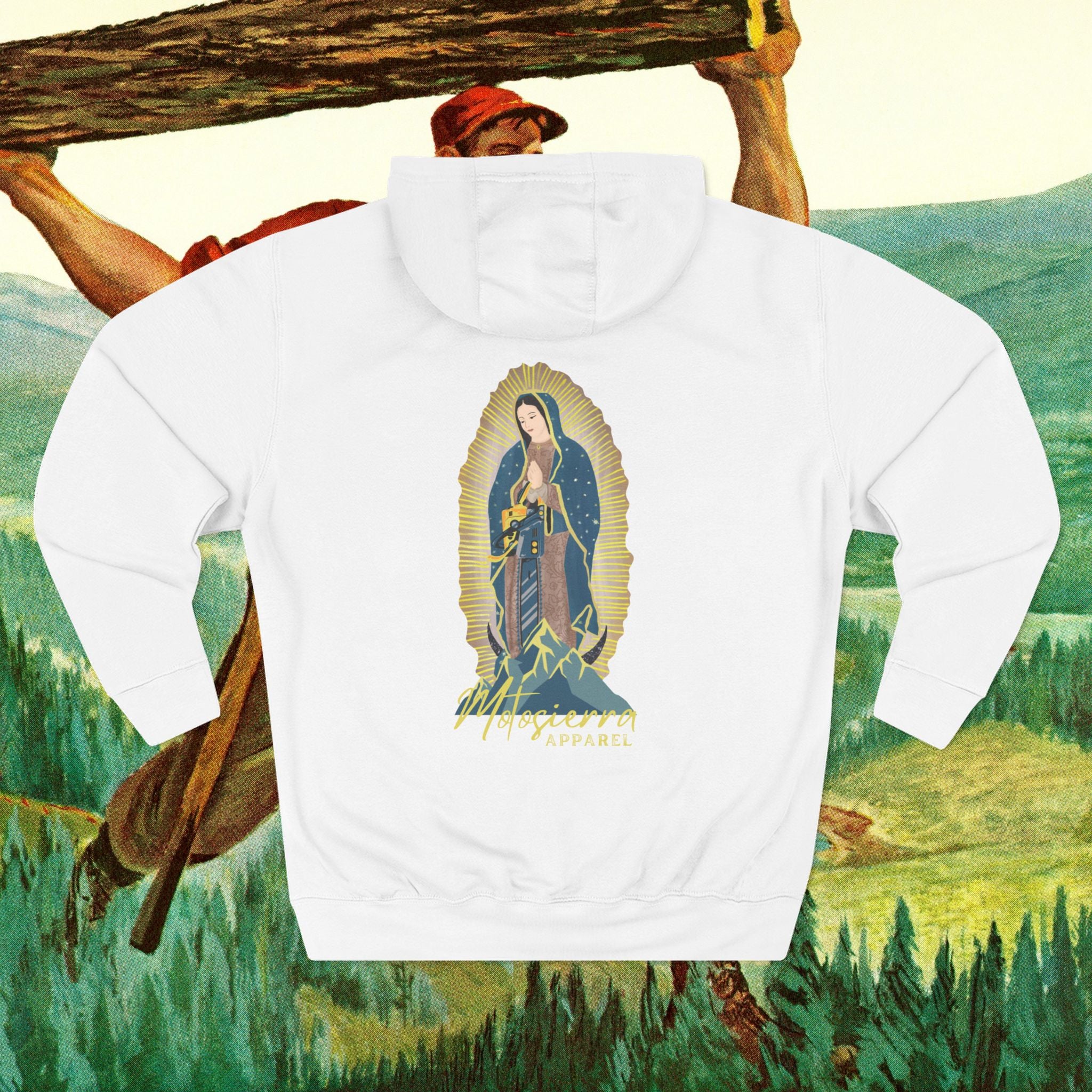 Guadalupe Three-Panel Fleece Hoodie