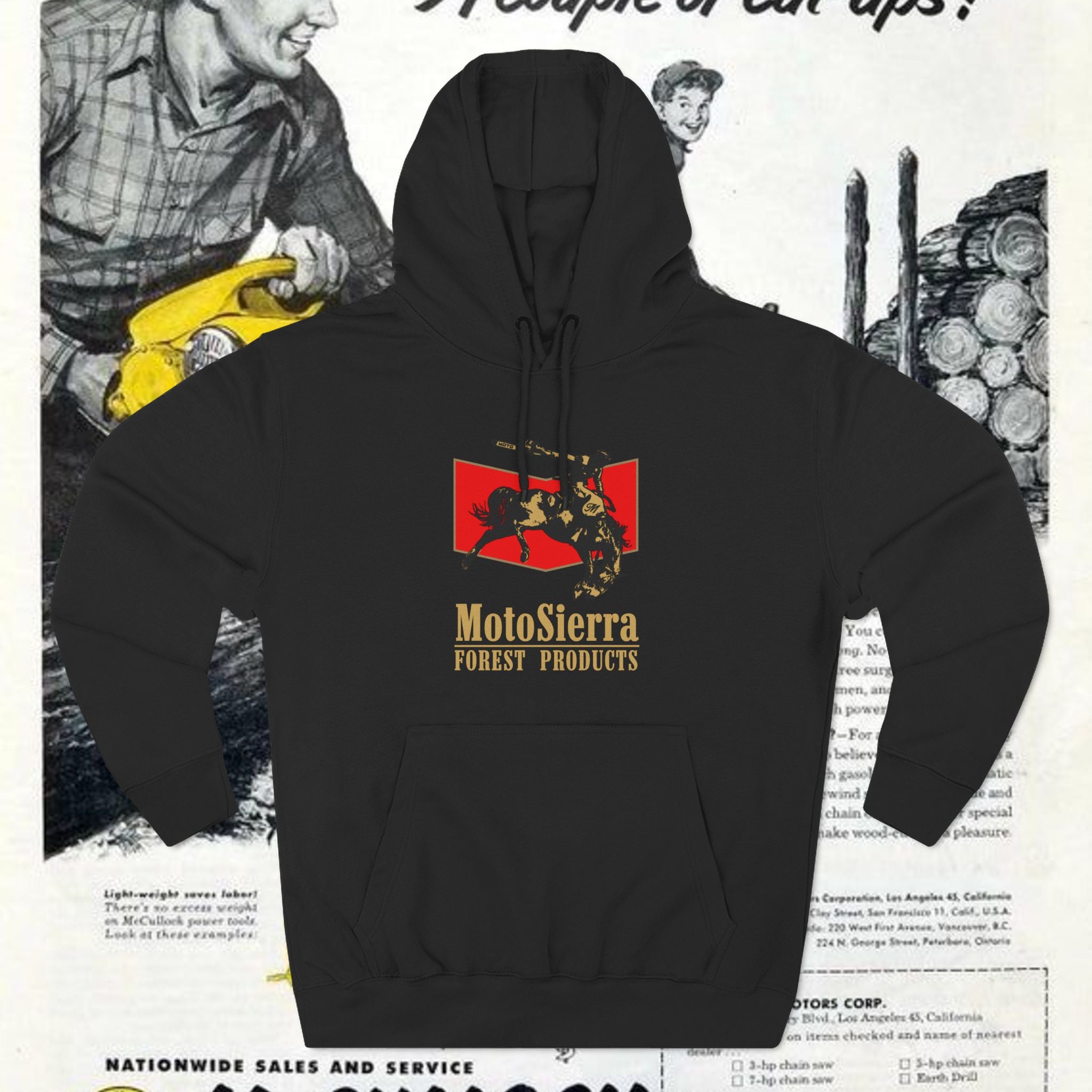 Classic Cowboy Logo Three-Panel Fleece Hoodie