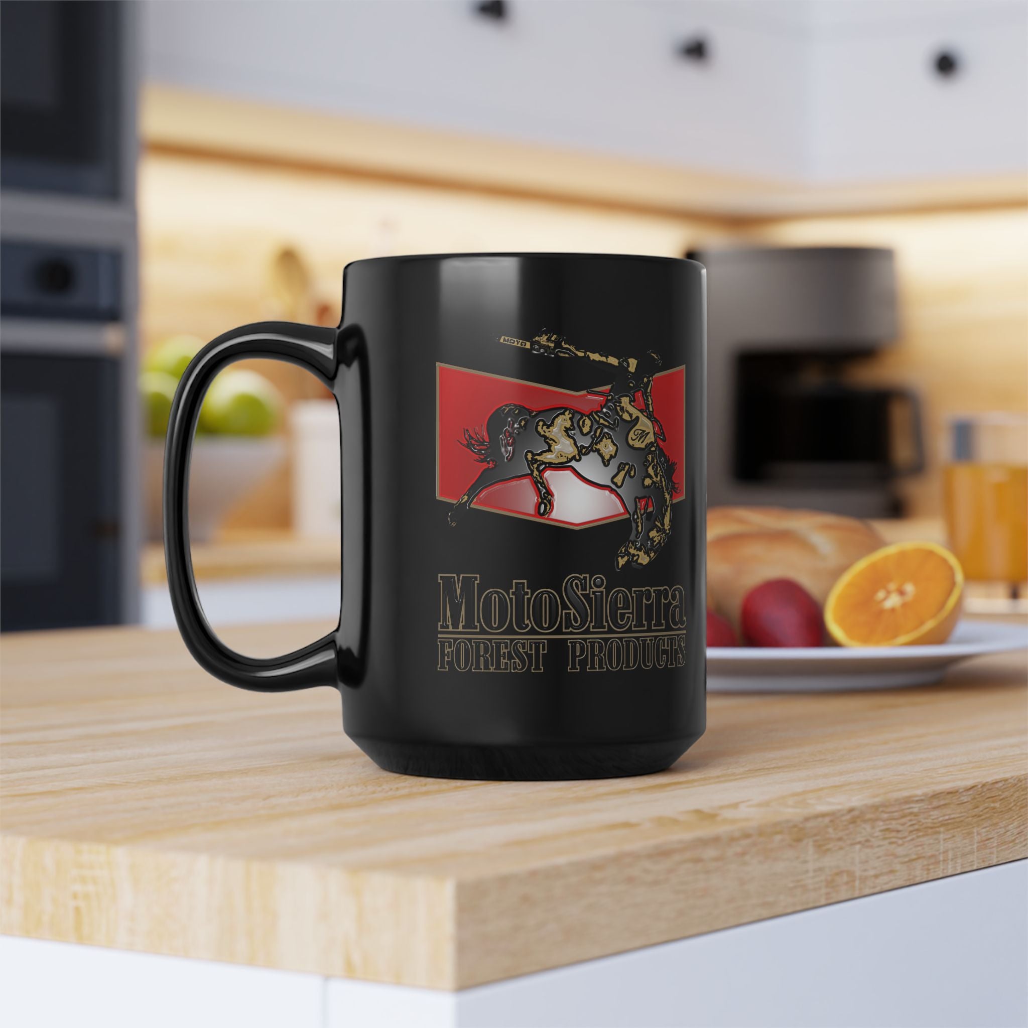 1 Plastic Effect Black Mug | 15oz Coffee Cup for Riders, Gift for Bikers, Custom Drinkware, Unique Gift, Adventure Mug