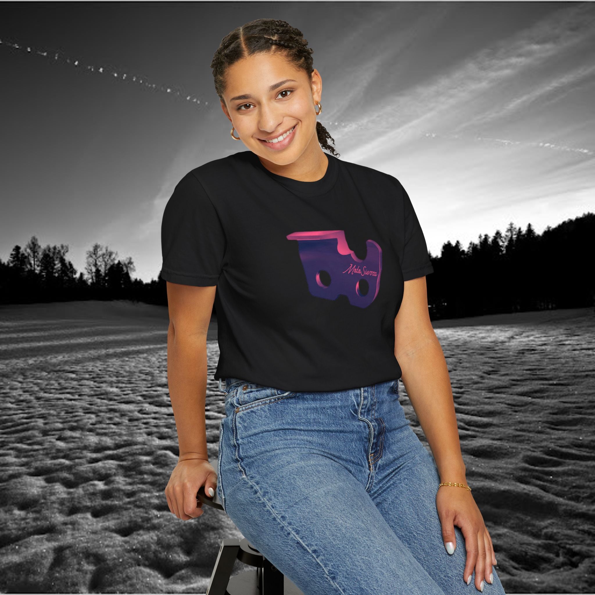 Cutter Garment-Dyed T-Shirt with Artistic Print, Casual Wear, Unique Gift, Streetwear, Graphic Tee, All-Occasion Style