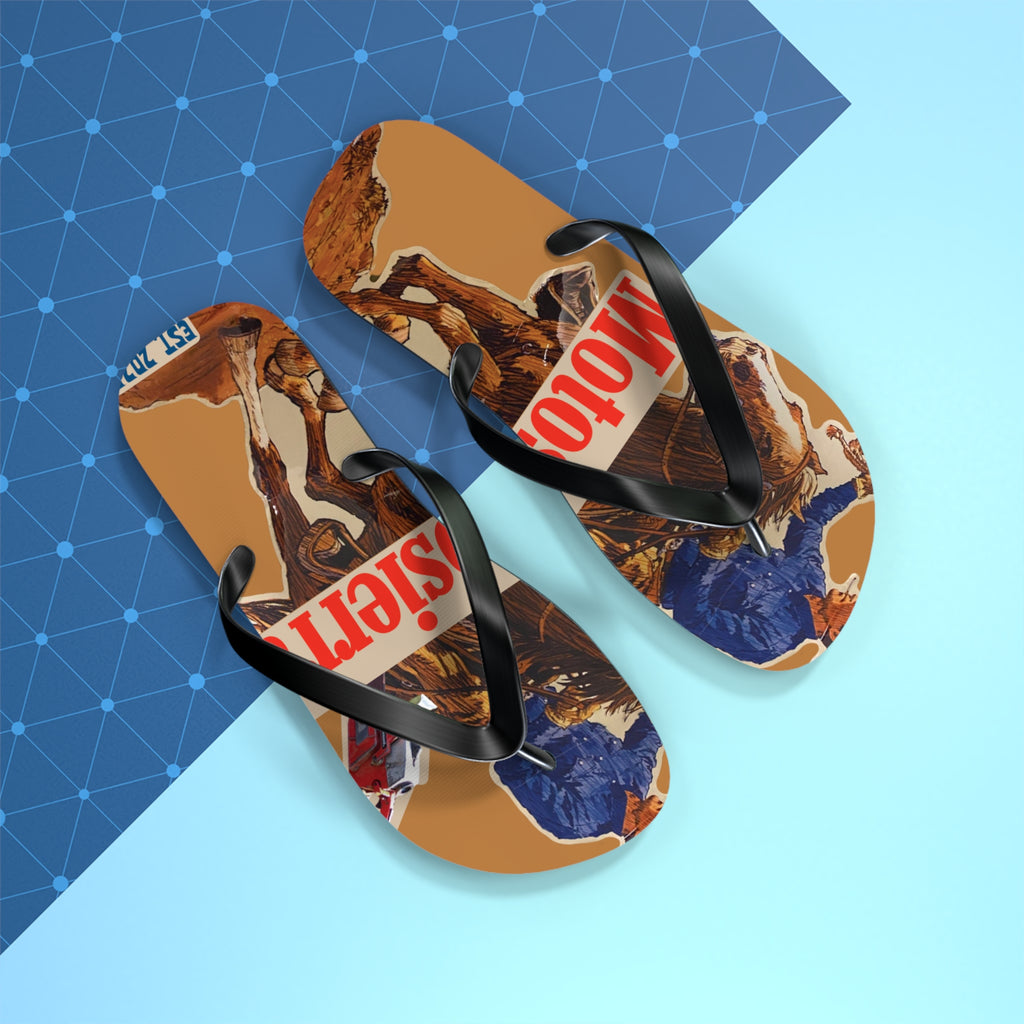 Moto Man Red Bag Flops