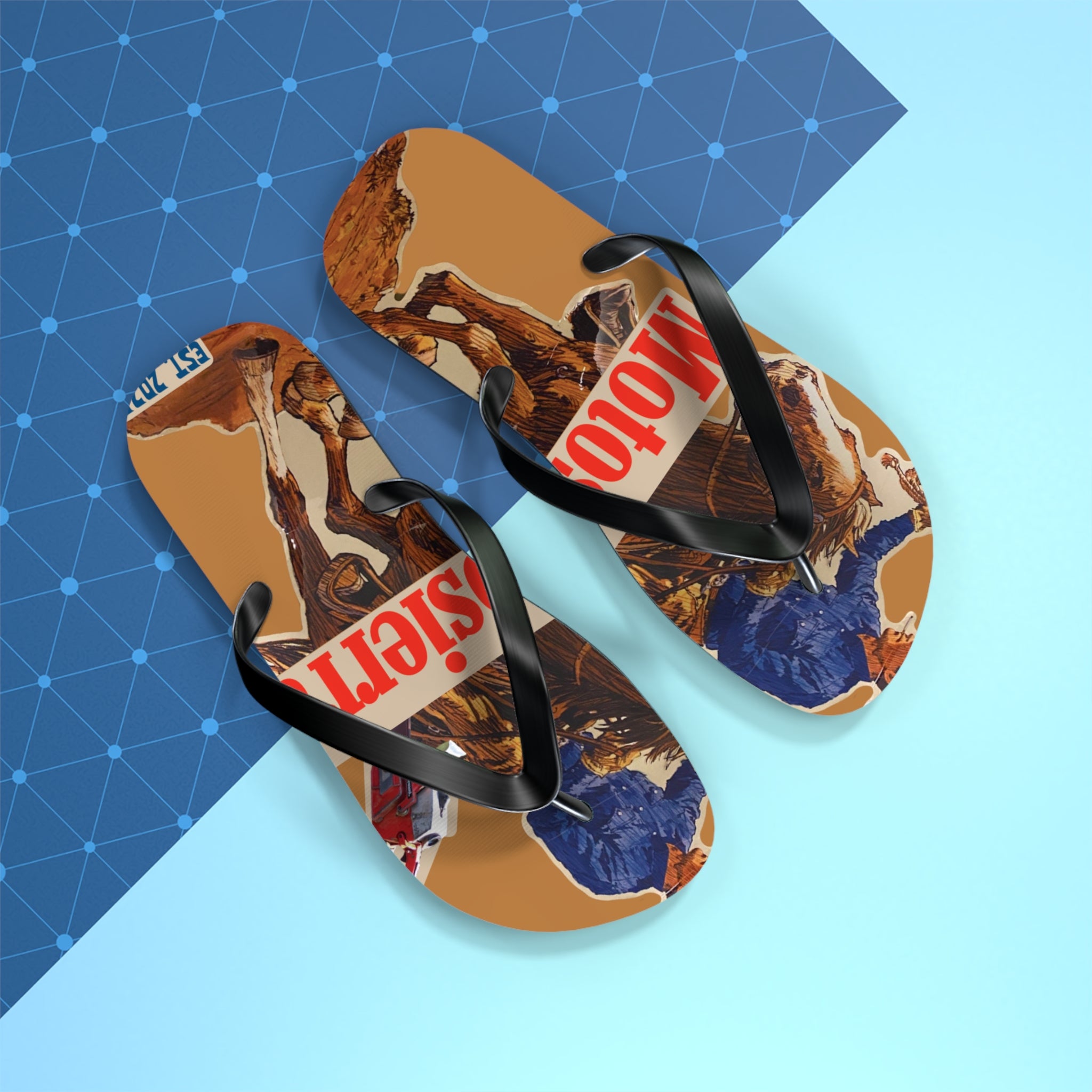 Moto Man Red Bag Flops