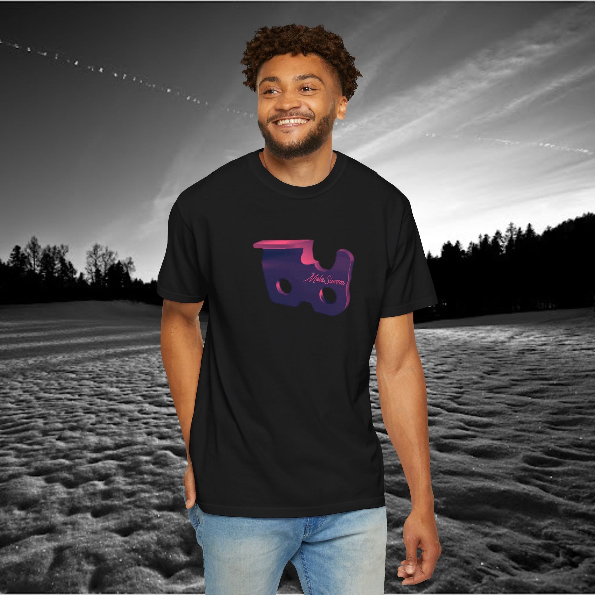 Cutter Garment-Dyed T-Shirt with Artistic Print, Casual Wear, Unique Gift, Streetwear, Graphic Tee, All-Occasion Style
