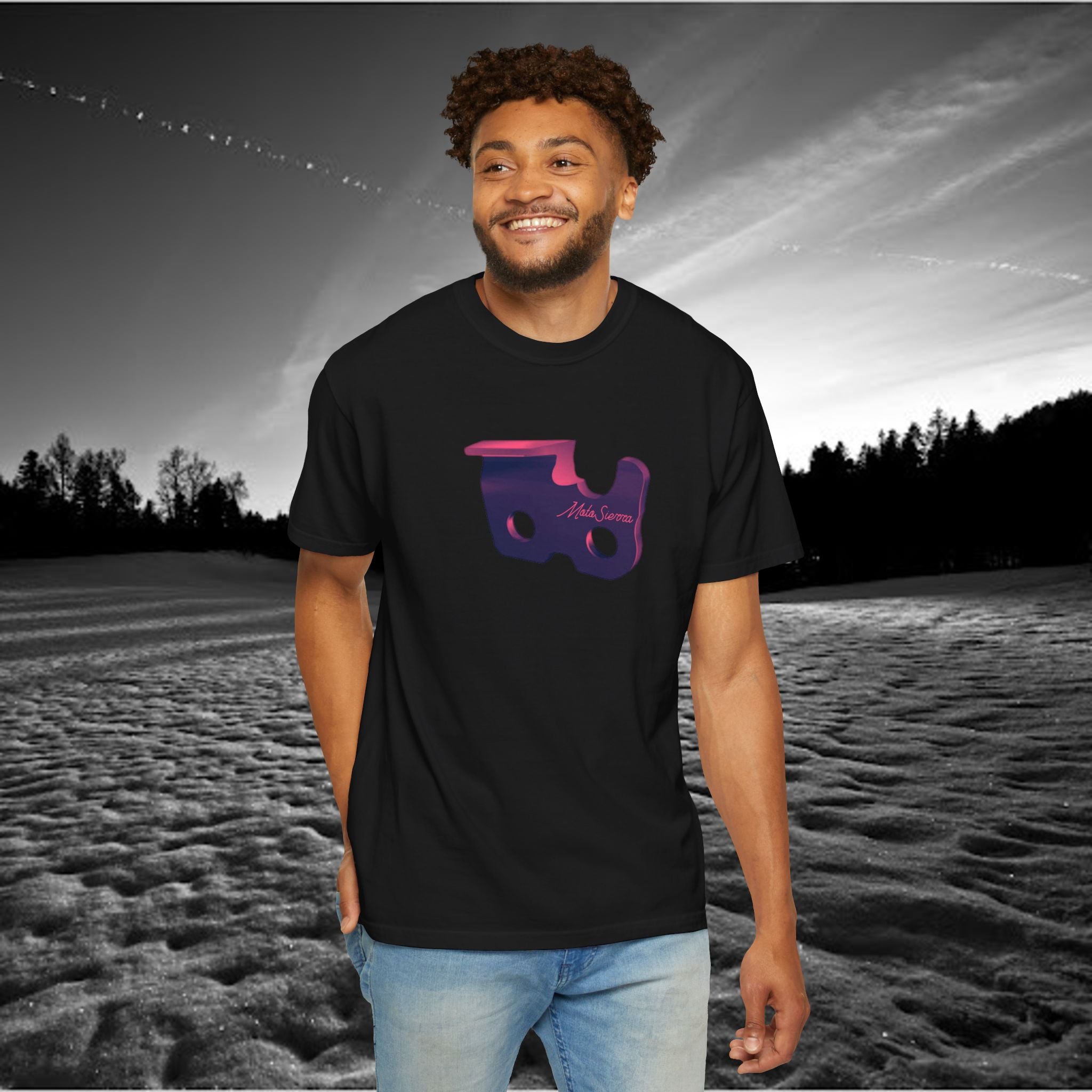 Cutter Garment-Dyed T-Shirt with Artistic Print, Casual Wear, Unique Gift, Streetwear, Graphic Tee, All-Occasion Style
