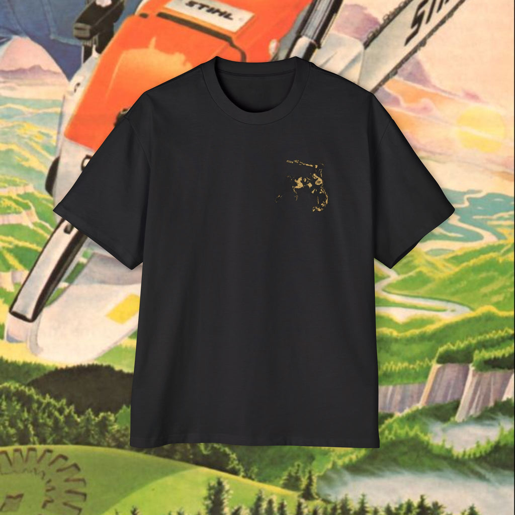 Australia Cowboy Logo Men's Heavy Oversized Tee
