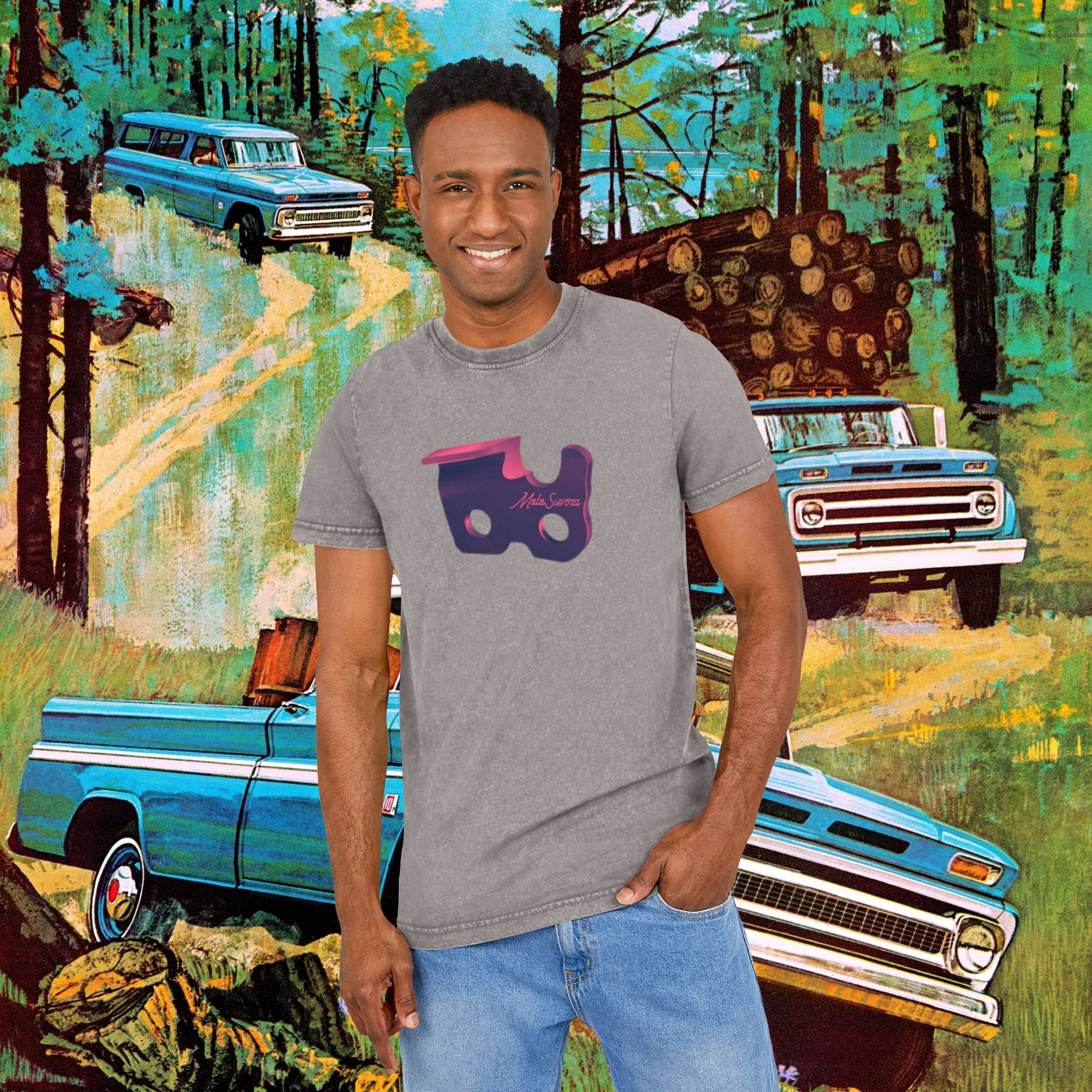 EU Vintage-Inspired Acid Washed Tee, Perfect for Casual Outings, Beach Days, Music Festivals, Gifts for Any Occasion, Retro Vibe