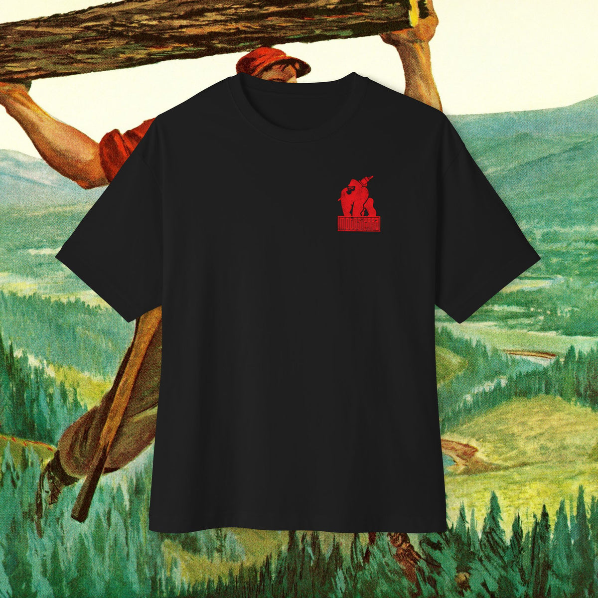 Skilled Labor Red Unisex Oversized Boxy Tee