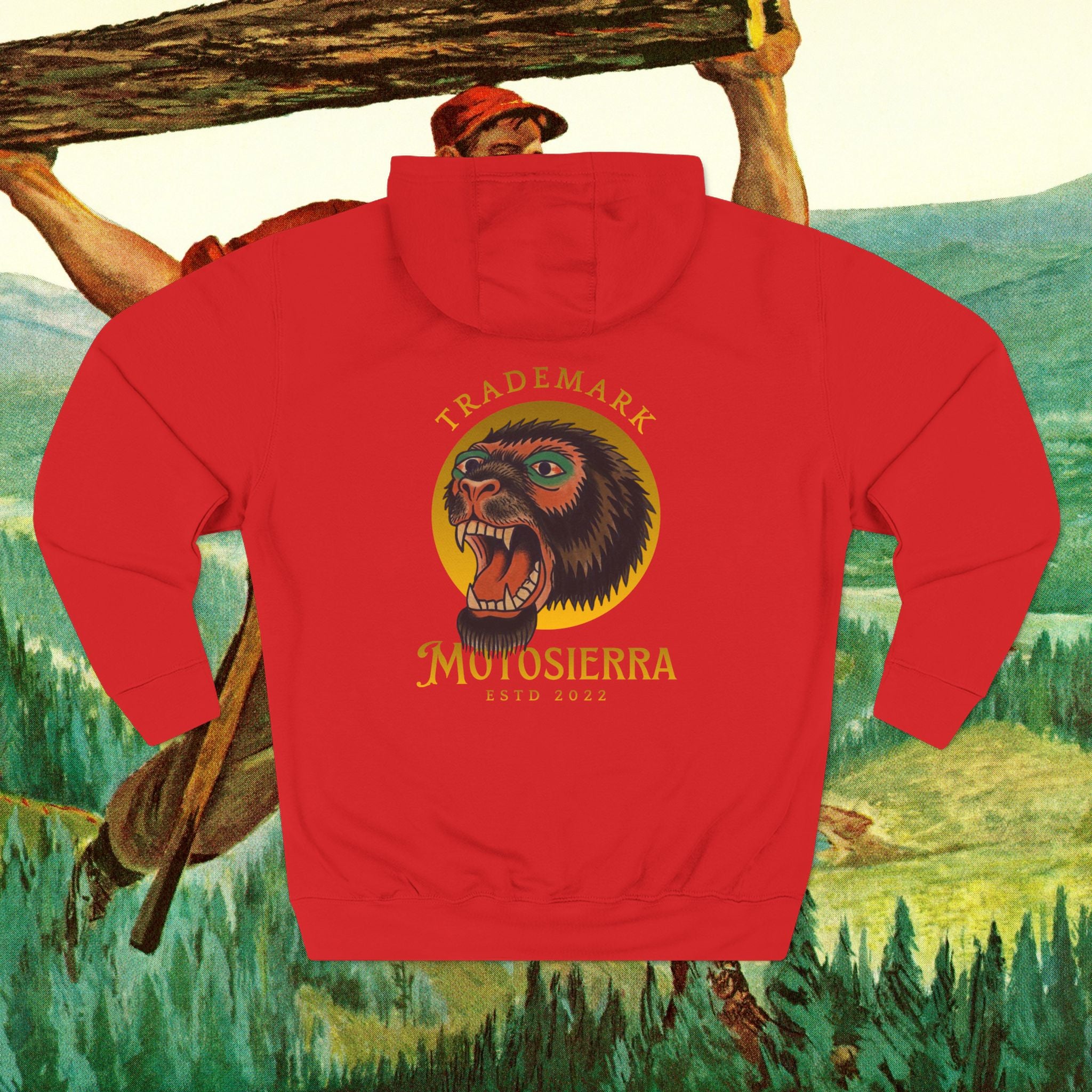 Sasquatch Three-Panel Fleece Hoodie