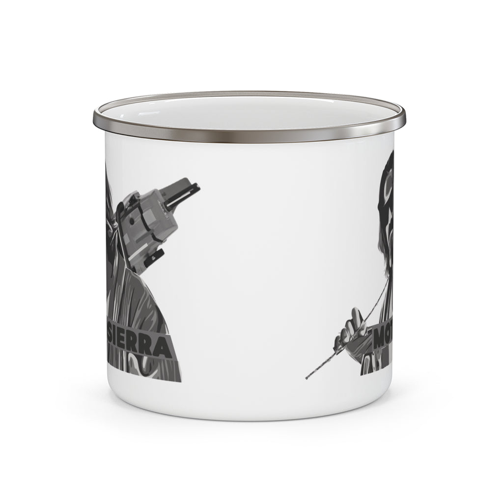White Russian Enamel Camping Mug