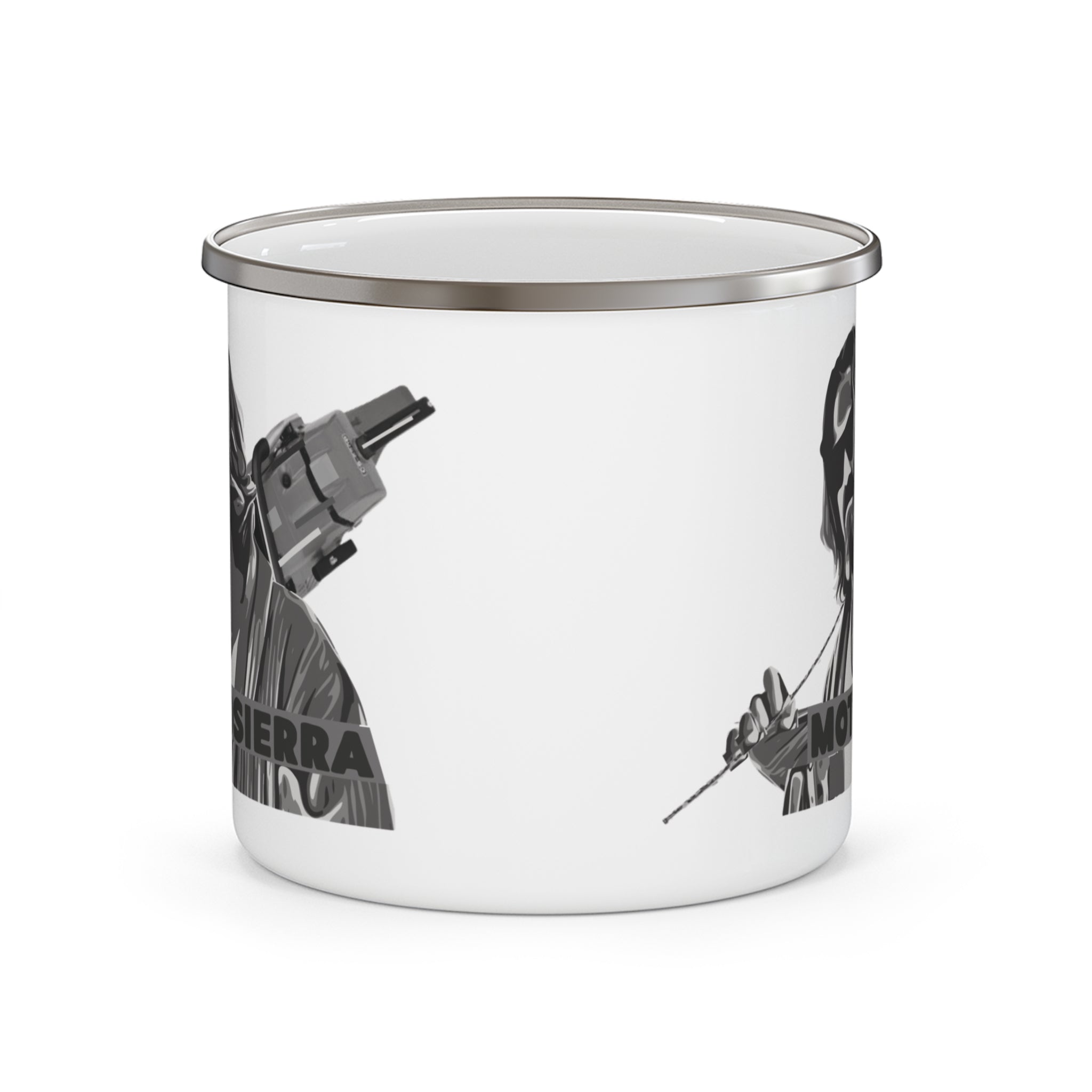 White Russian Enamel Camping Mug