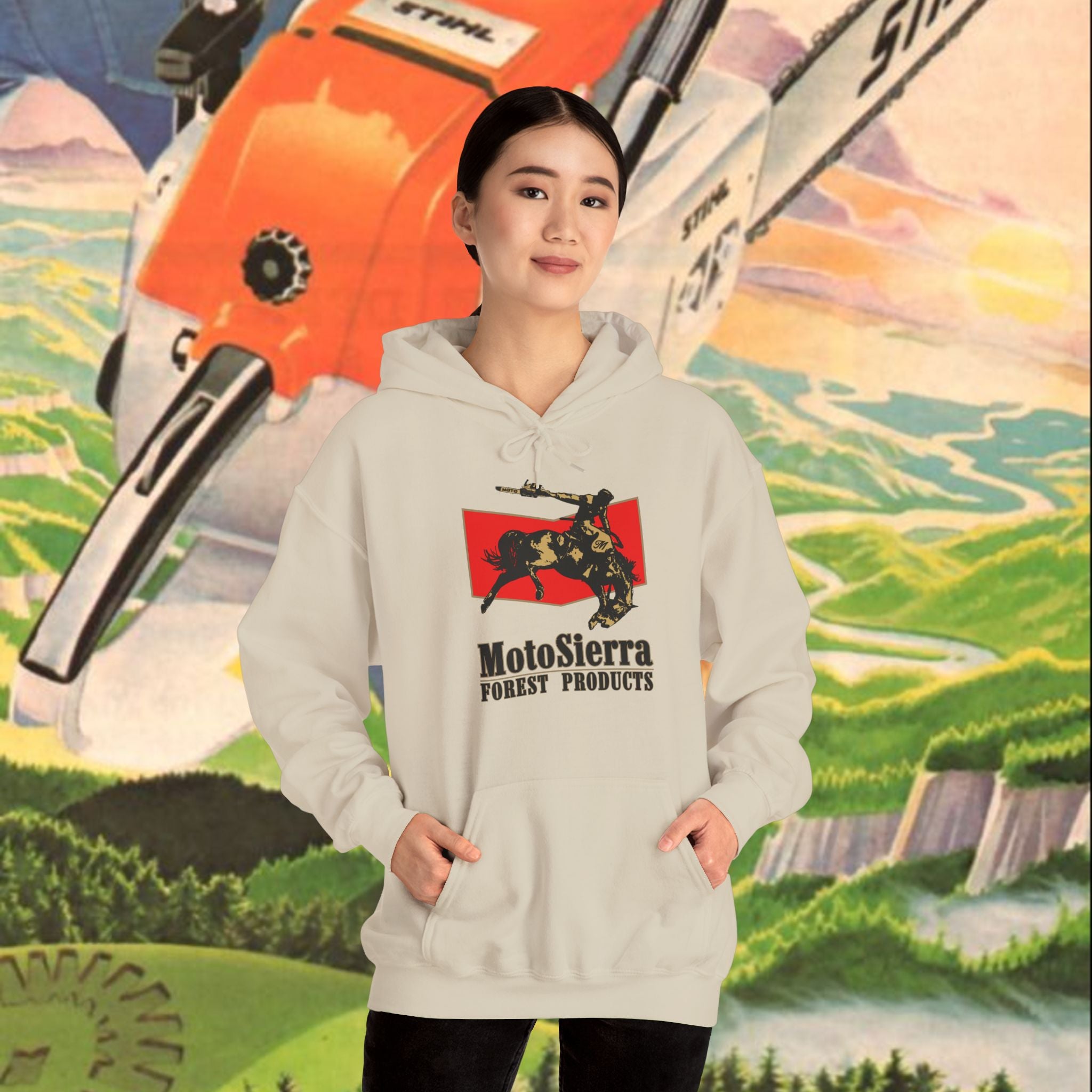 EUROPE ONLY Chevron Cowboy Logo Unisex Heavy Blend™ Hooded Sweatshirt