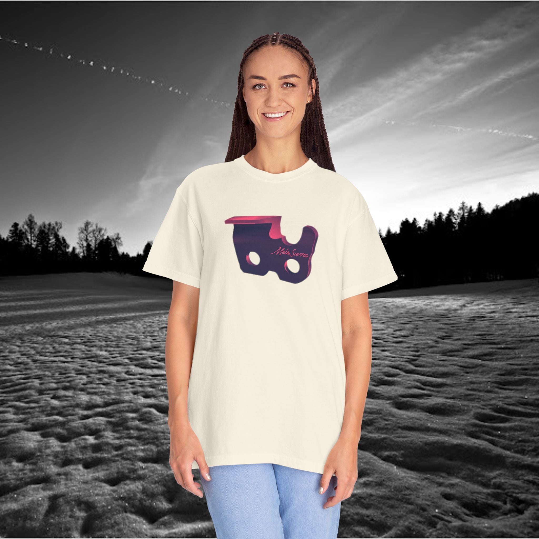 Cutter Garment-Dyed T-Shirt with Artistic Print, Casual Wear, Unique Gift, Streetwear, Graphic Tee, All-Occasion Style