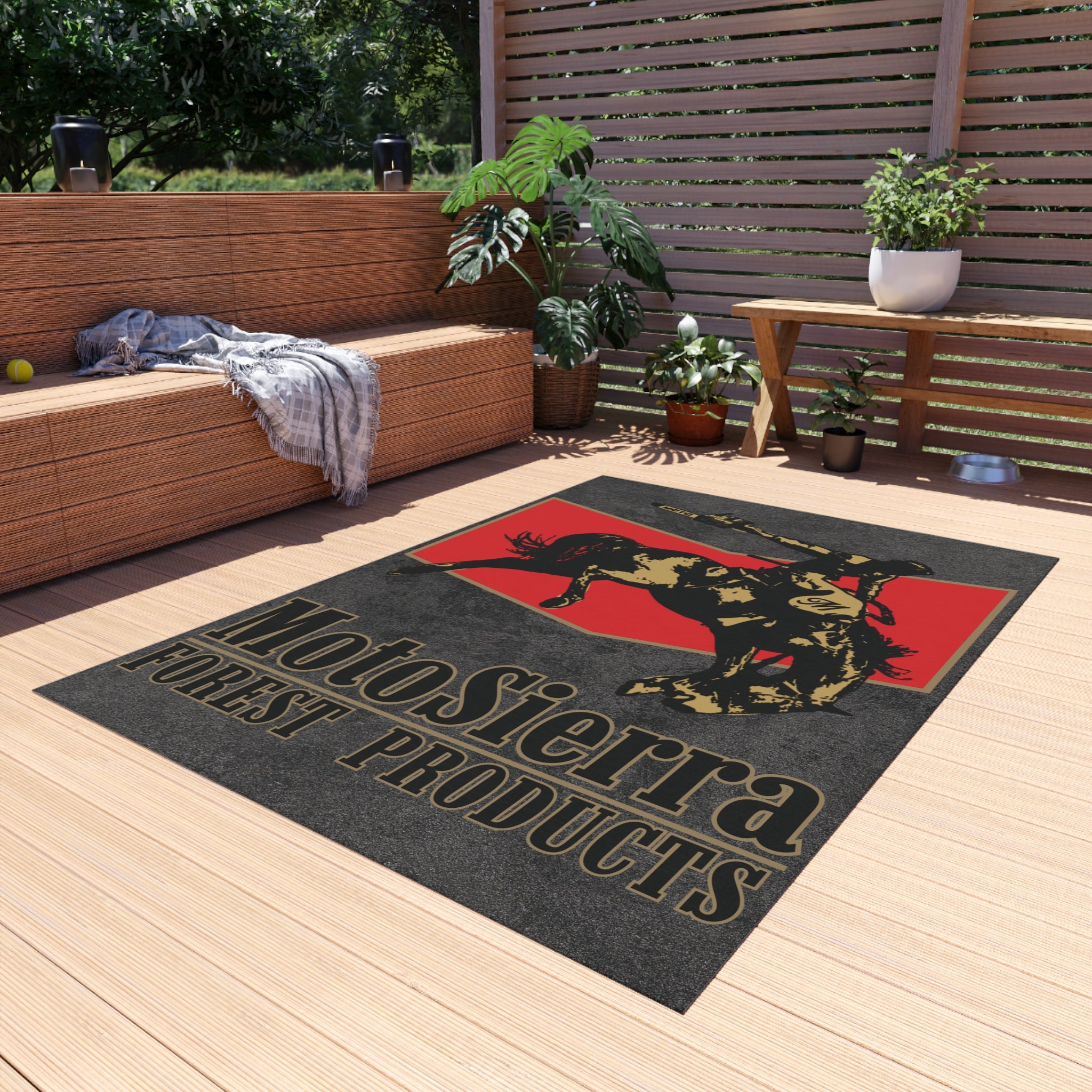 Saw Shop/Outdoor Rug | Camping Floor Mat, Unique Home Addition