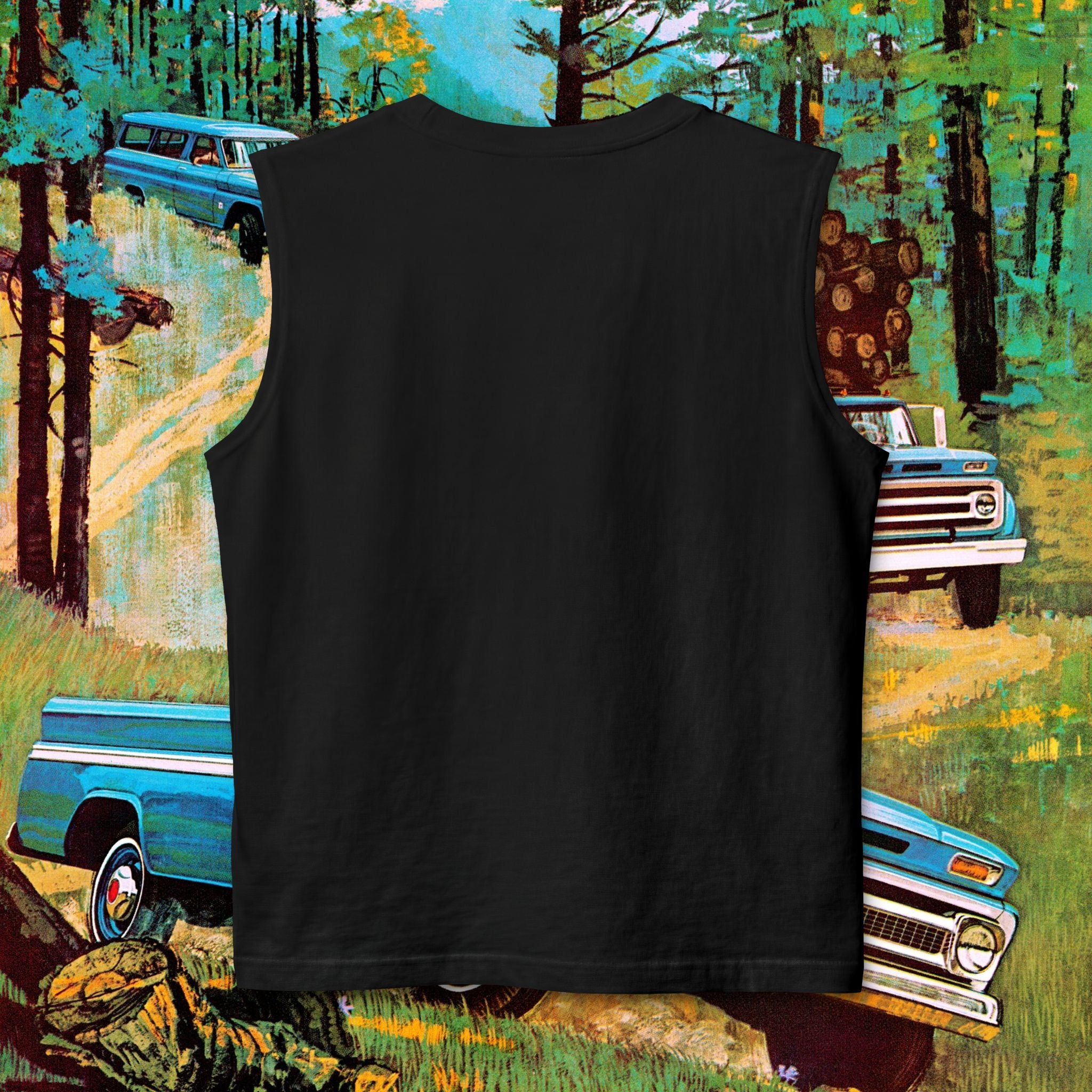 Bear Skull Distressed Logo Unisex Jersey Muscle Tank