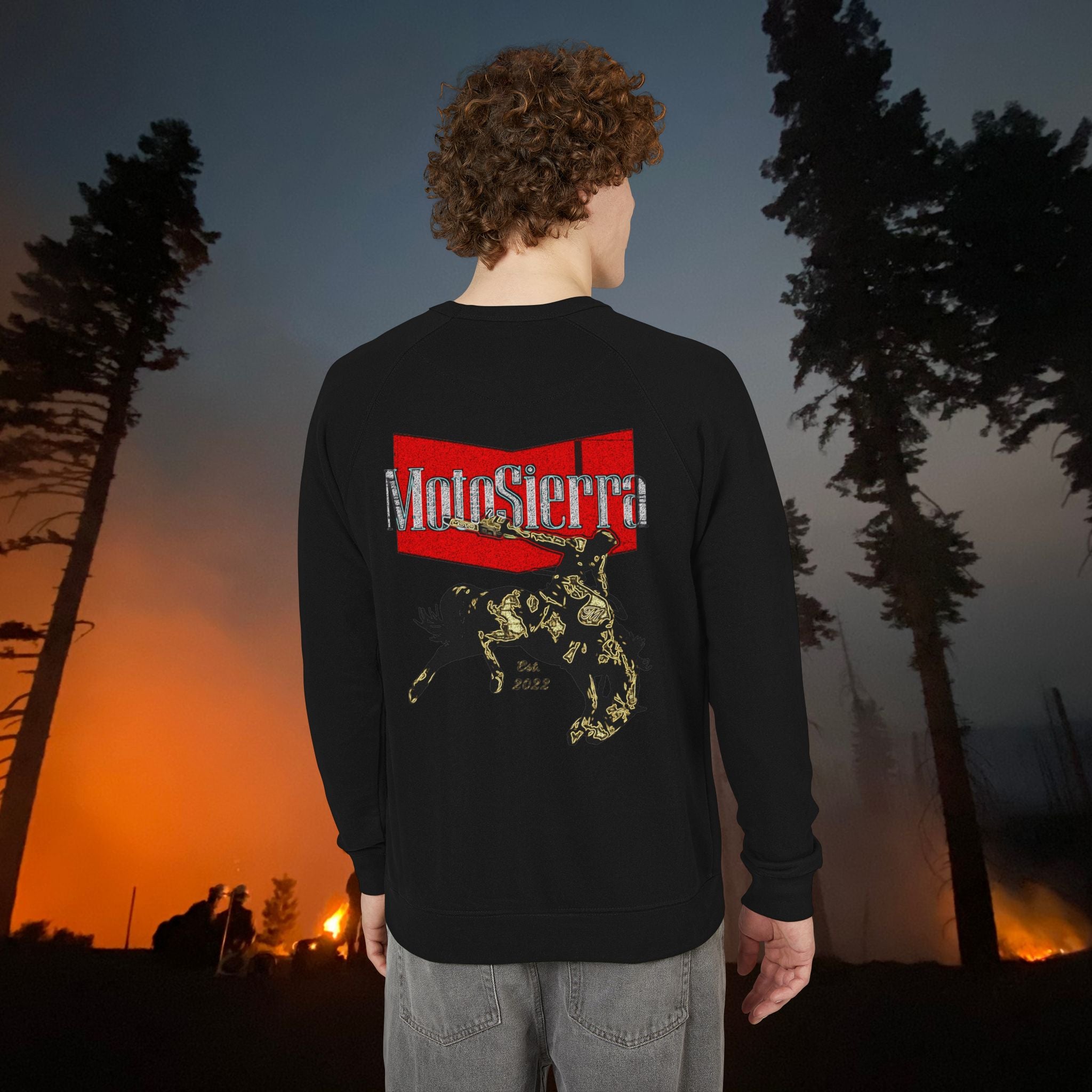 Warped Logo Unisex French Terry Raglan Crewneck