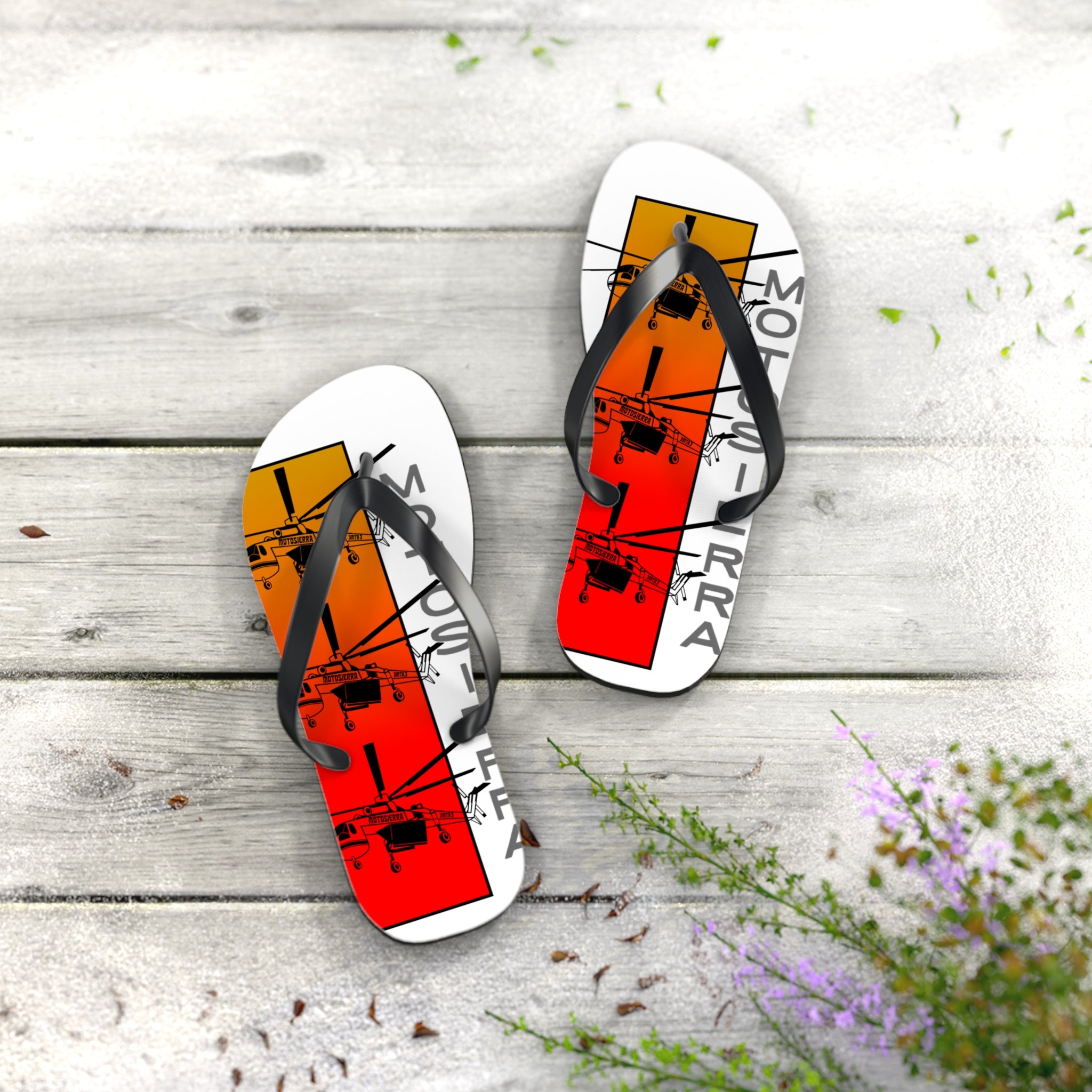 Sky Crane Red Bag Flops